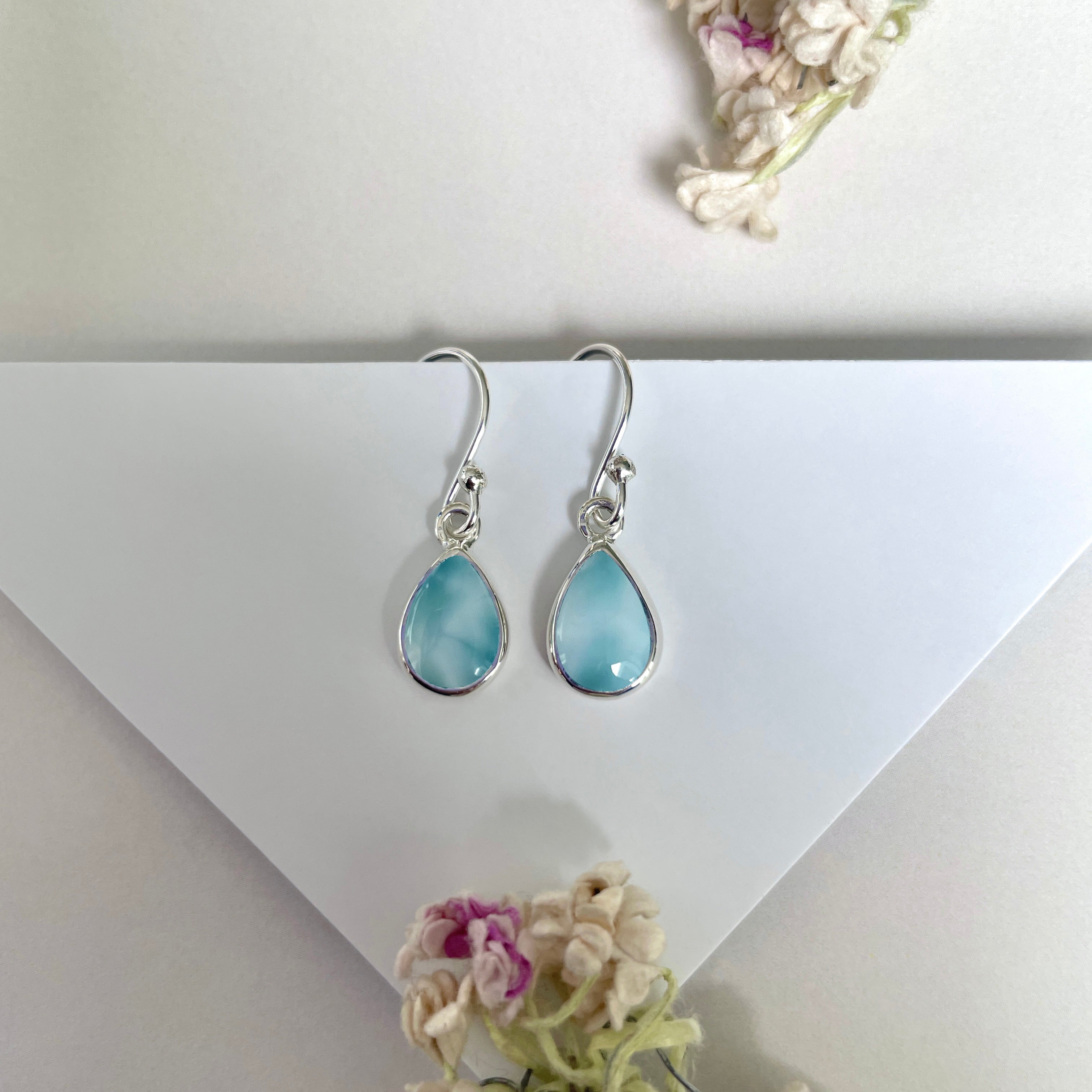 Larimar Earring-(LAR-E-1907.)