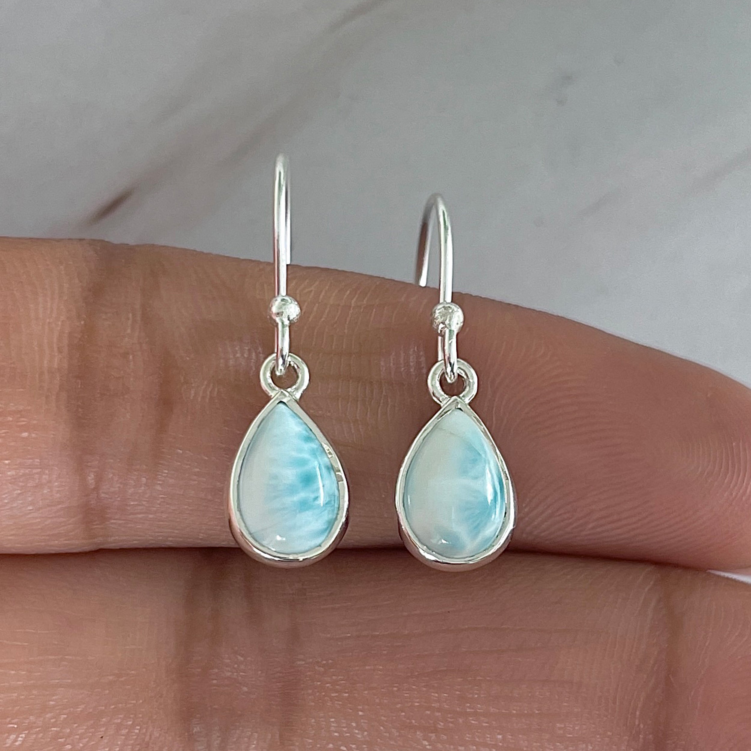 Larimar Earring-(LAR-E-1908.)