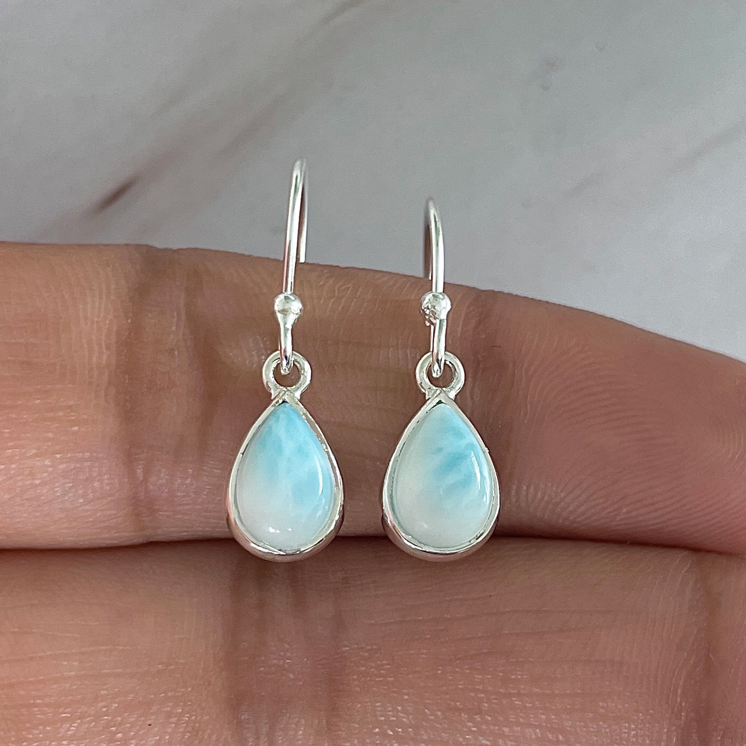 Larimar Earring-(LAR-E-1909.)