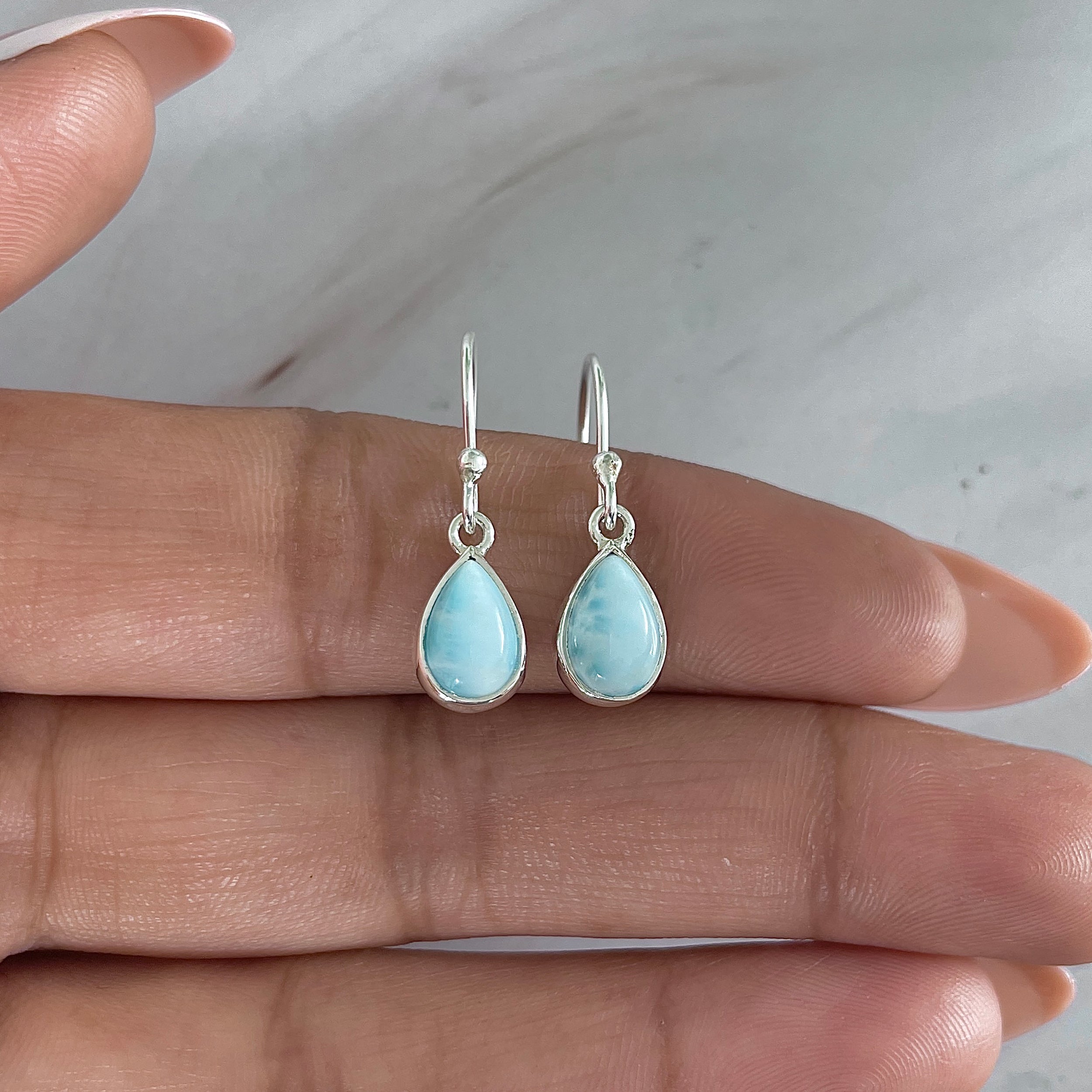 Larimar Earring-(LAR-E-1910.)
