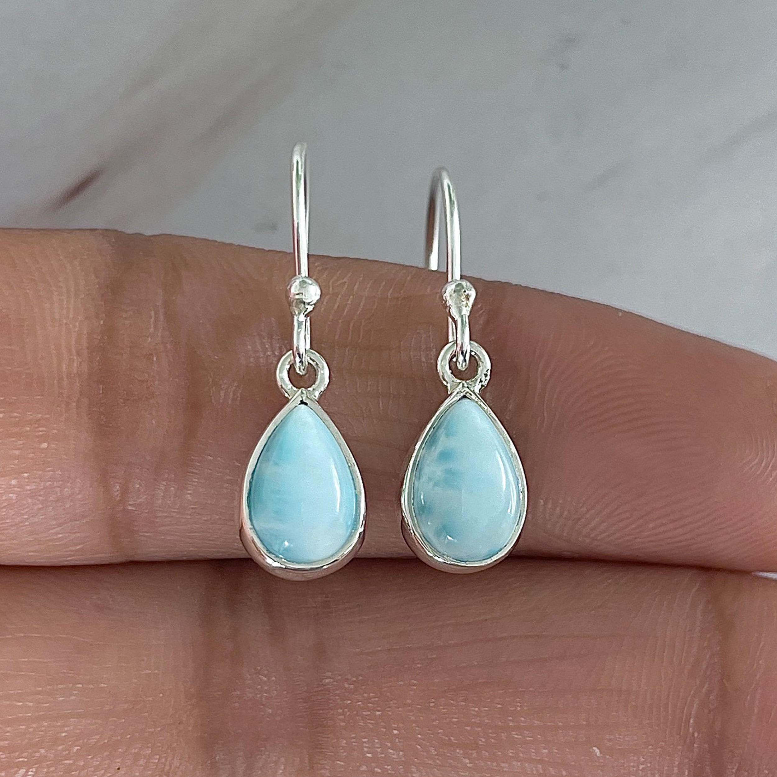 Larimar Earring-(LAR-E-1910.)