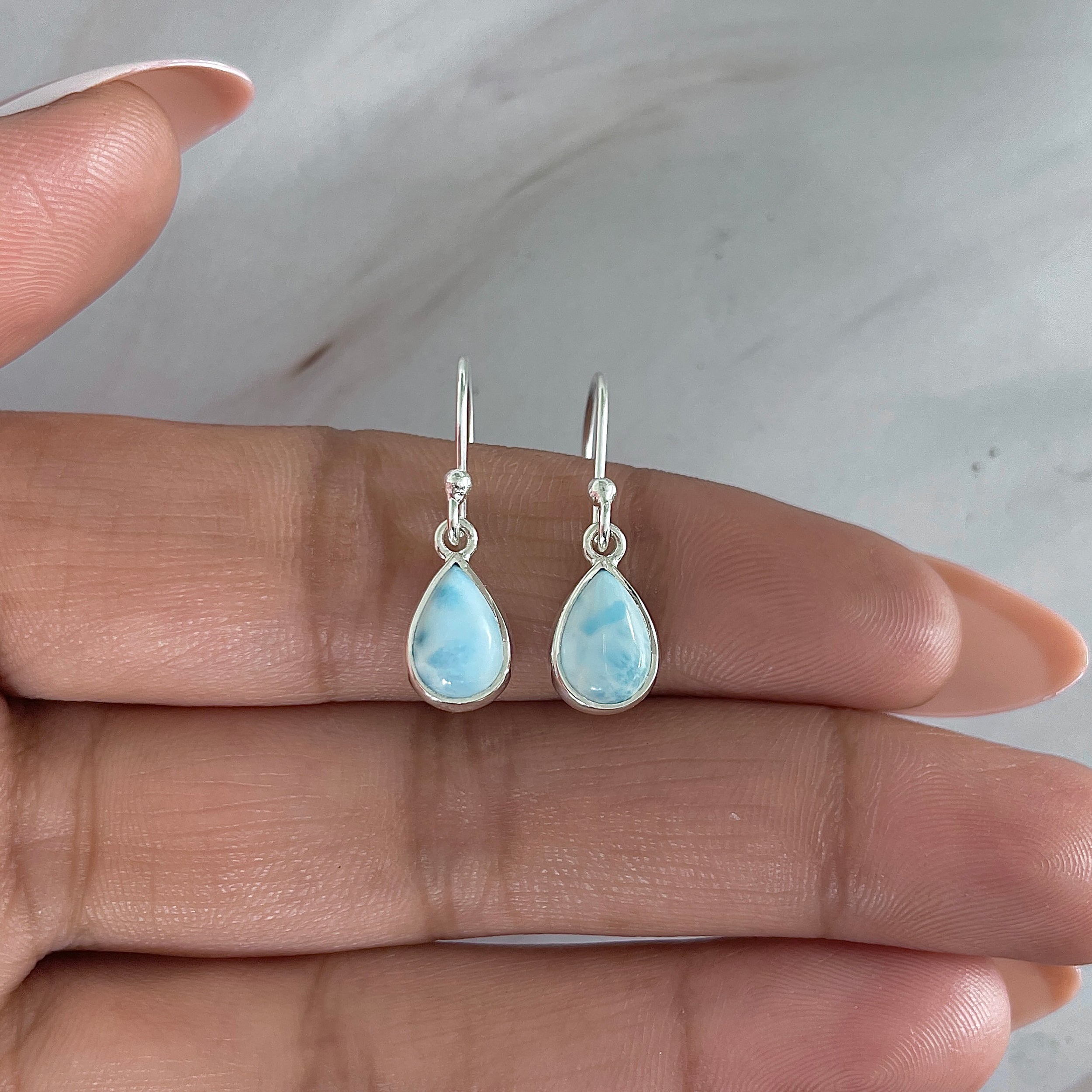 Larimar Earring-(LAR-E-1911.)