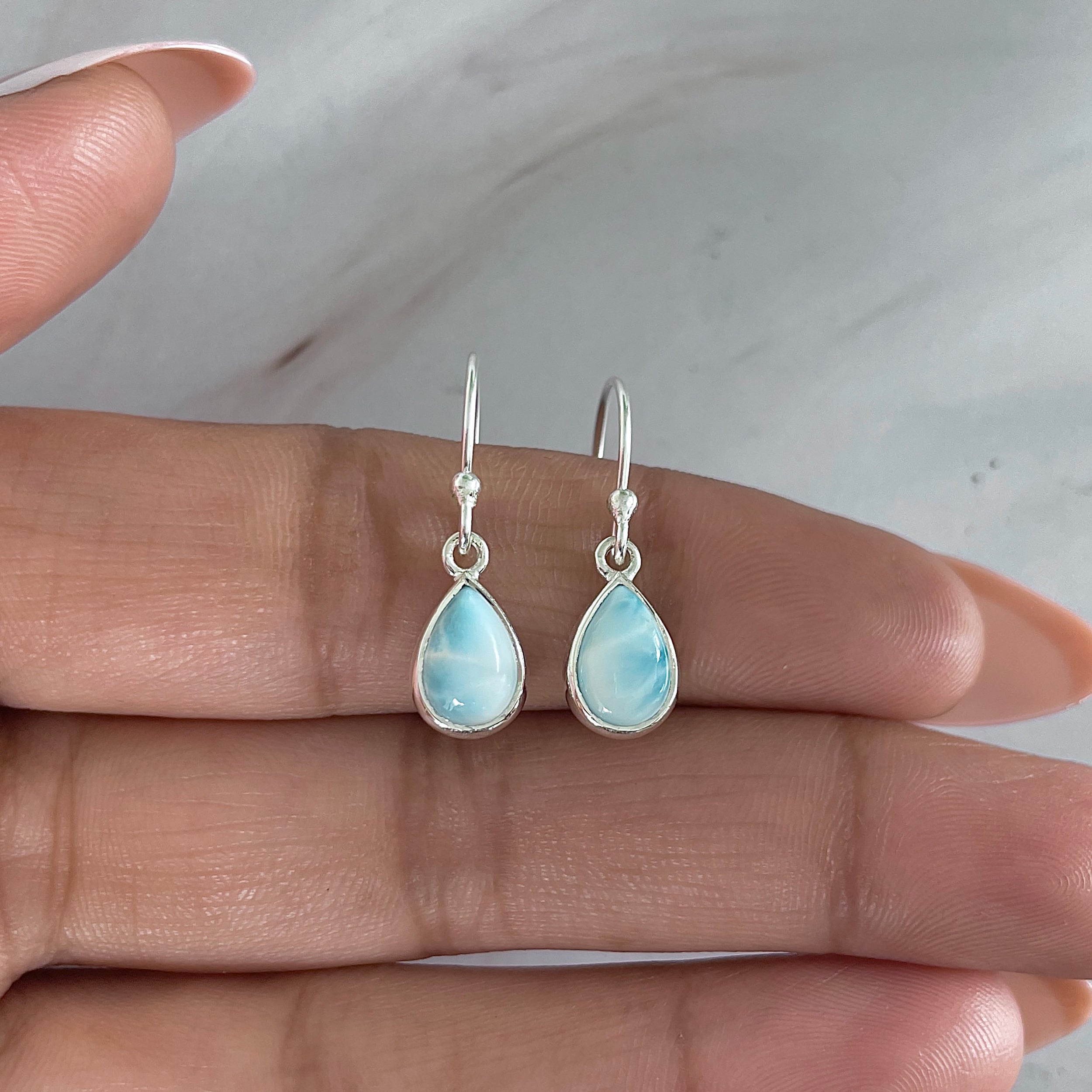 Larimar Earring-(LAR-E-1912.)