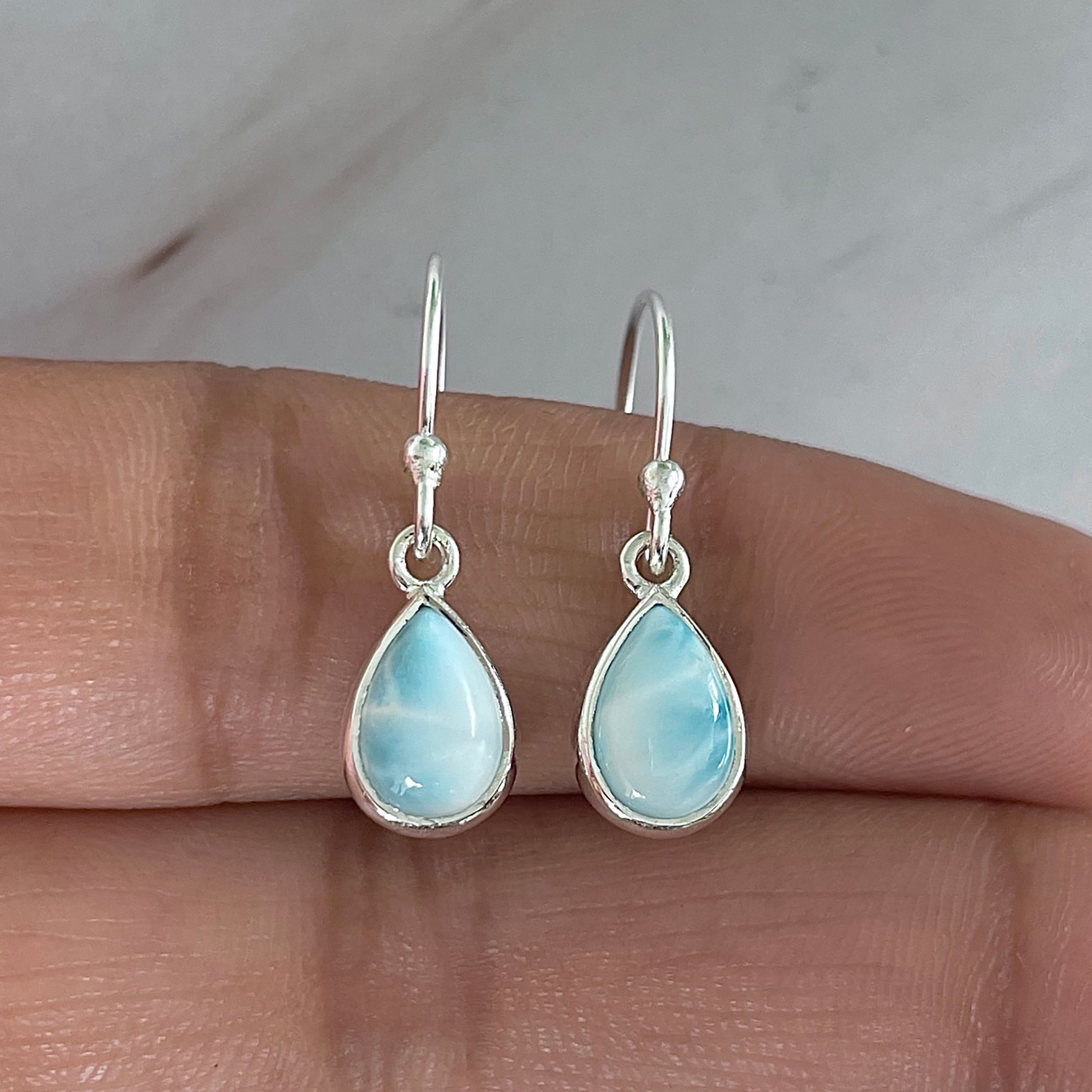 Larimar Earring-(LAR-E-1912.)