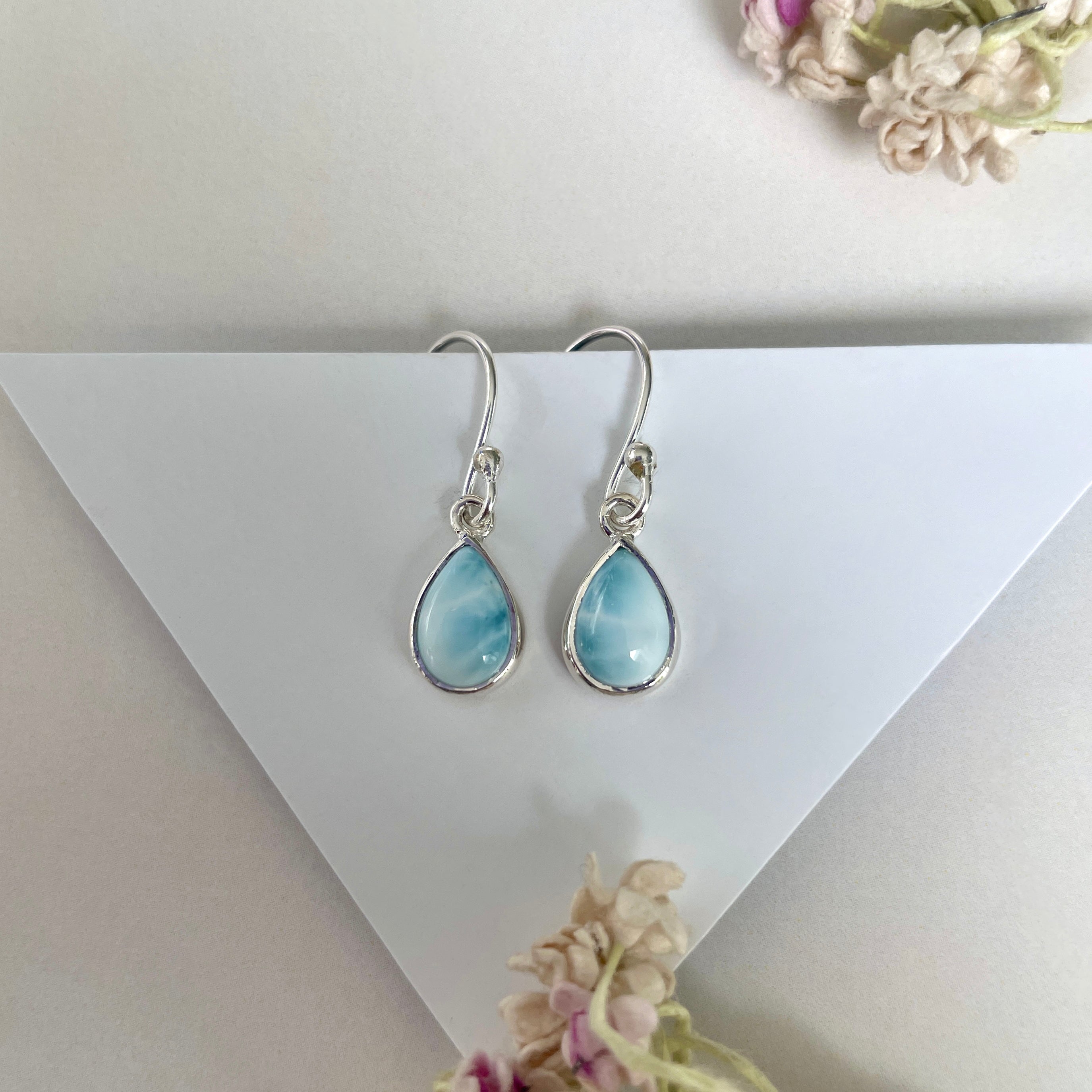 Larimar Earring-(LAR-E-1912.)
