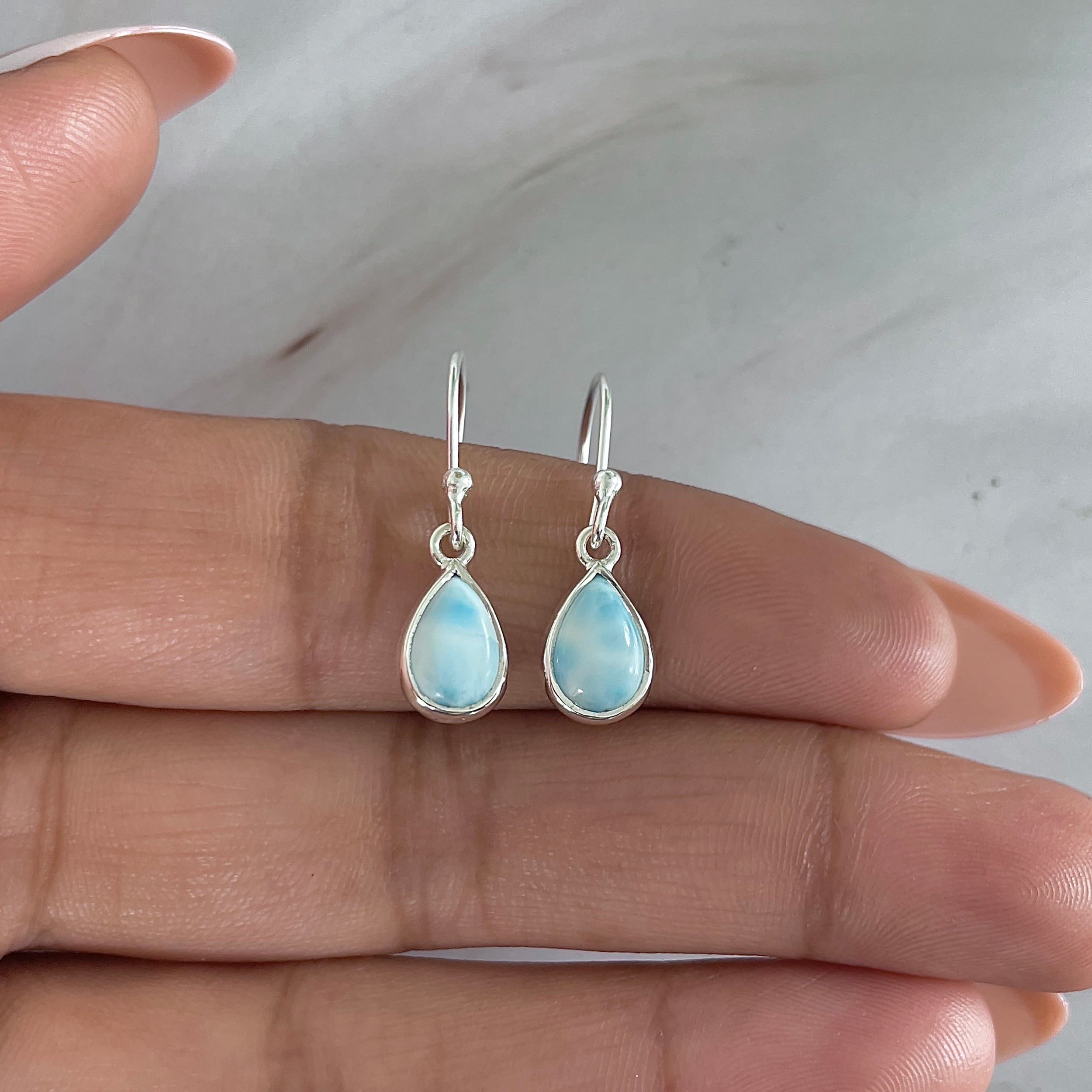 Larimar Earring-(LAR-E-1913.)