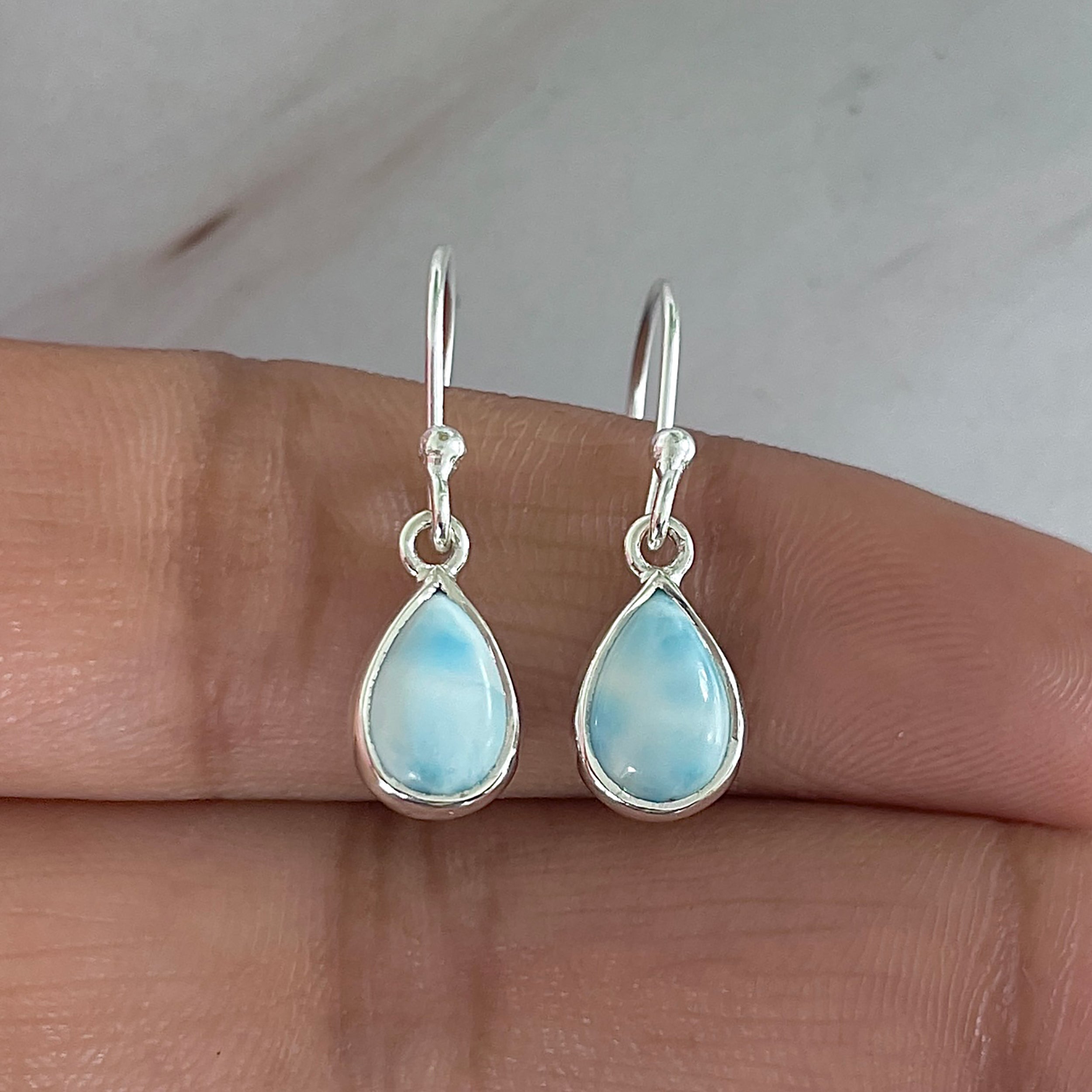 Larimar Earring-(LAR-E-1913.)