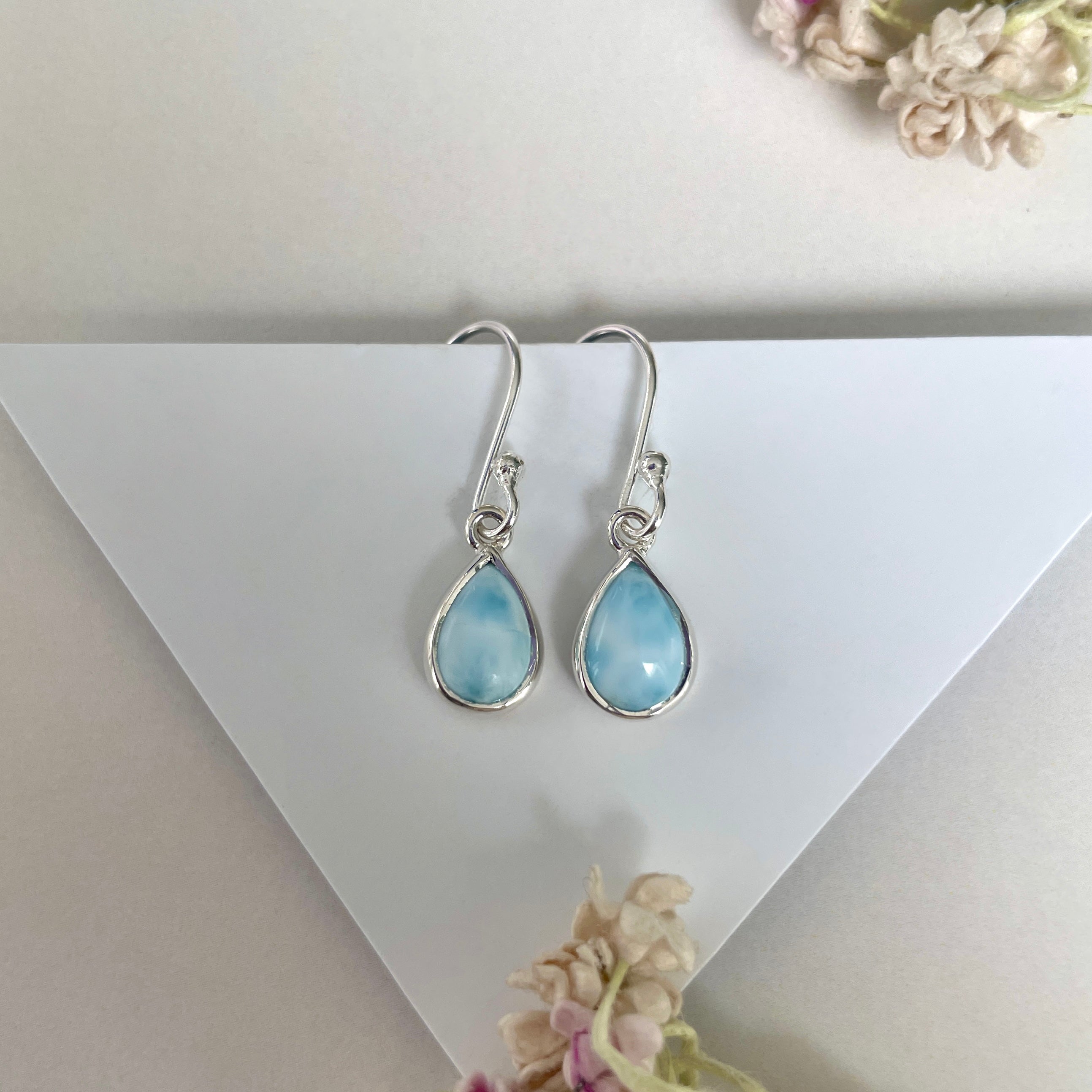 Larimar Earring-(LAR-E-1913.)