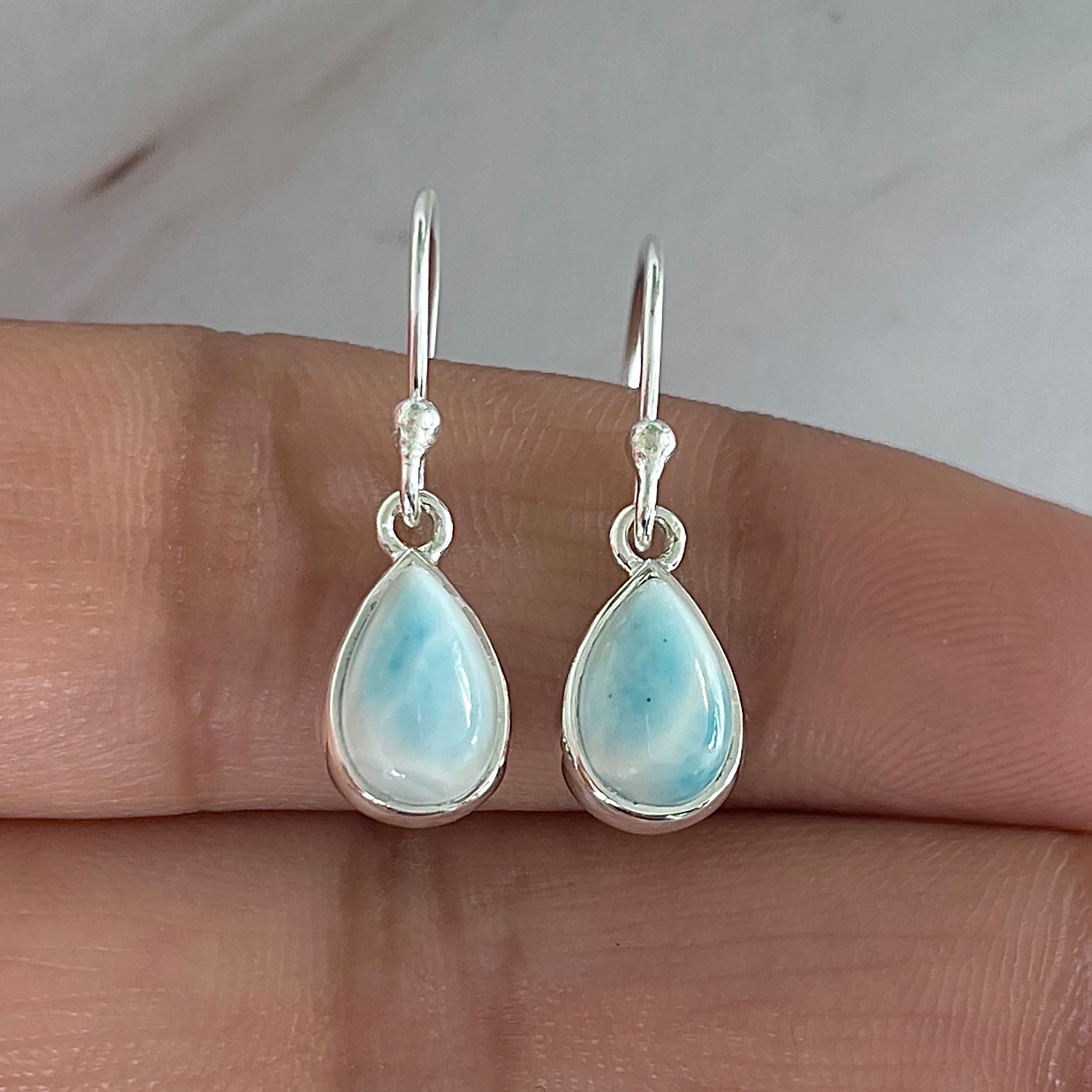 Larimar Earring-(LAR-E-1914.)