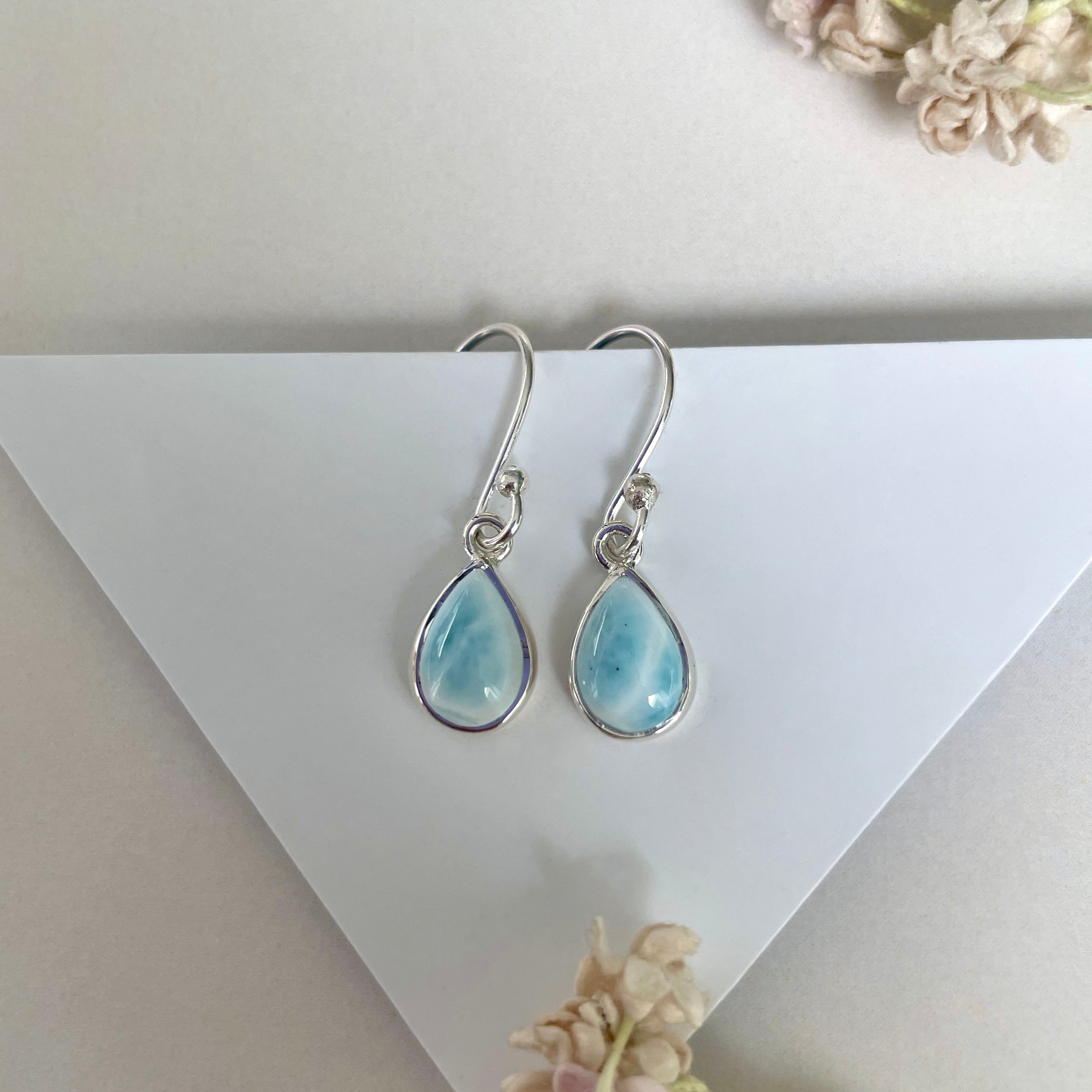 Larimar Earring-(LAR-E-1914.)