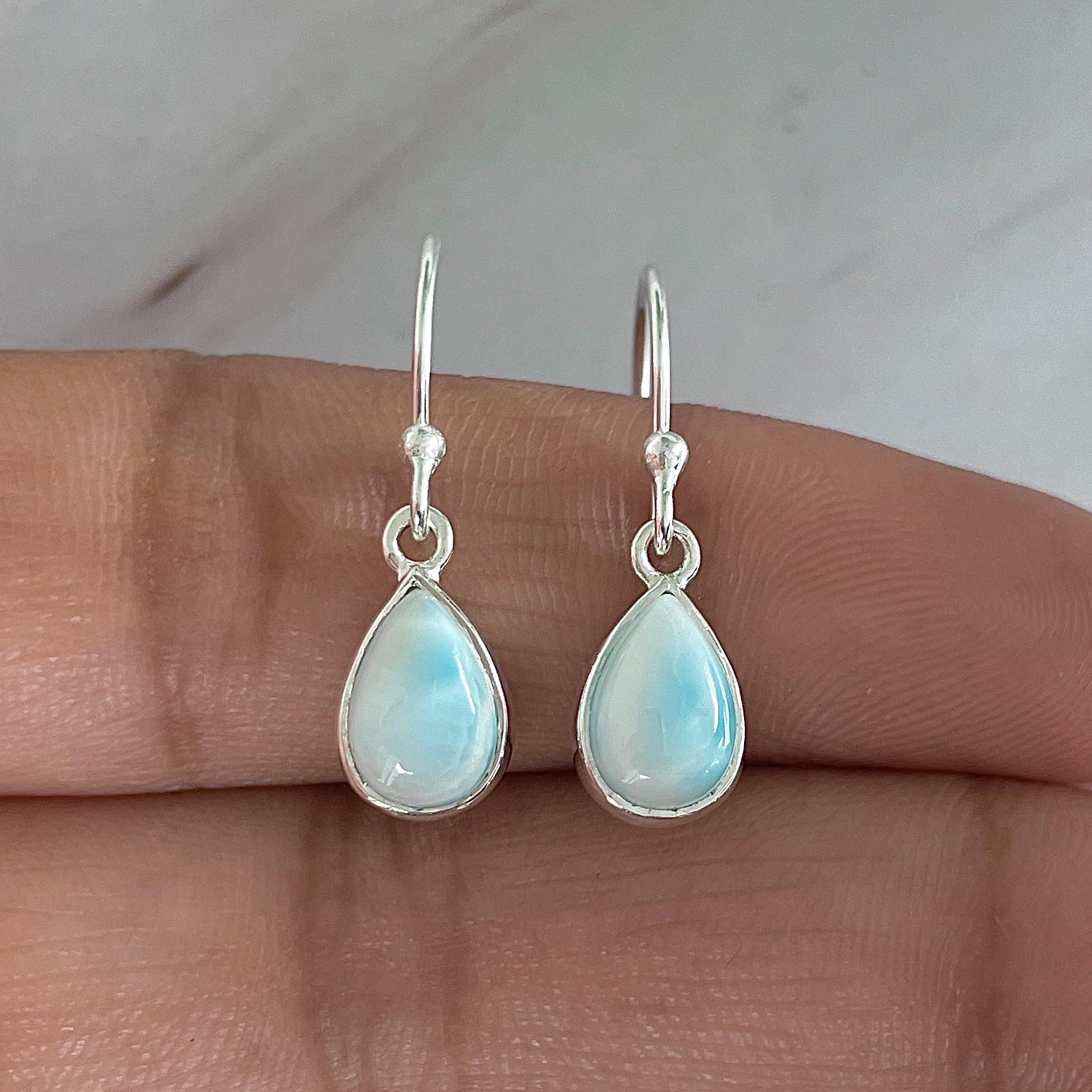 Larimar Earring-(LAR-E-1915.)