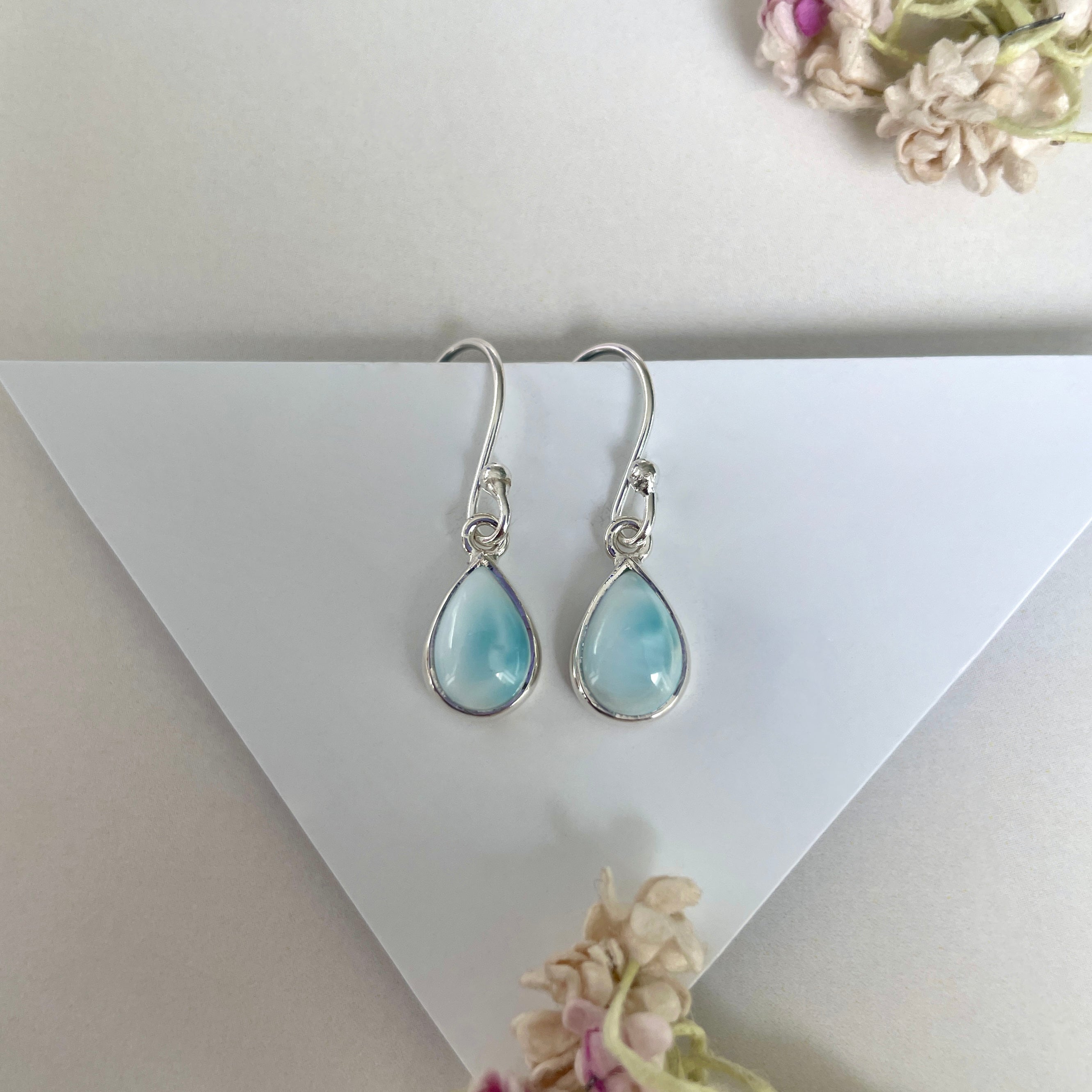 Larimar Earring-(LAR-E-1915.)