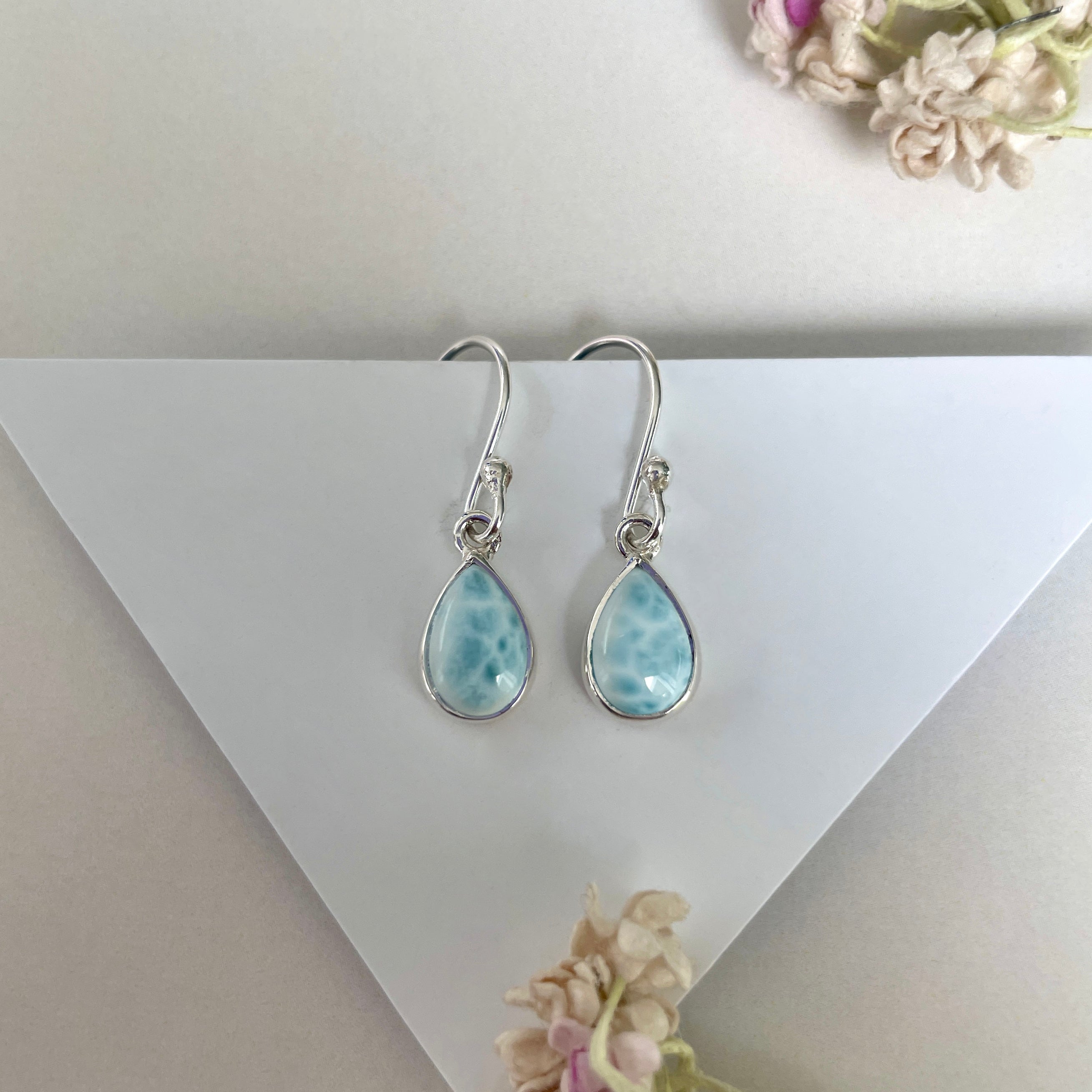 Larimar Earring-(LAR-E-1916.)