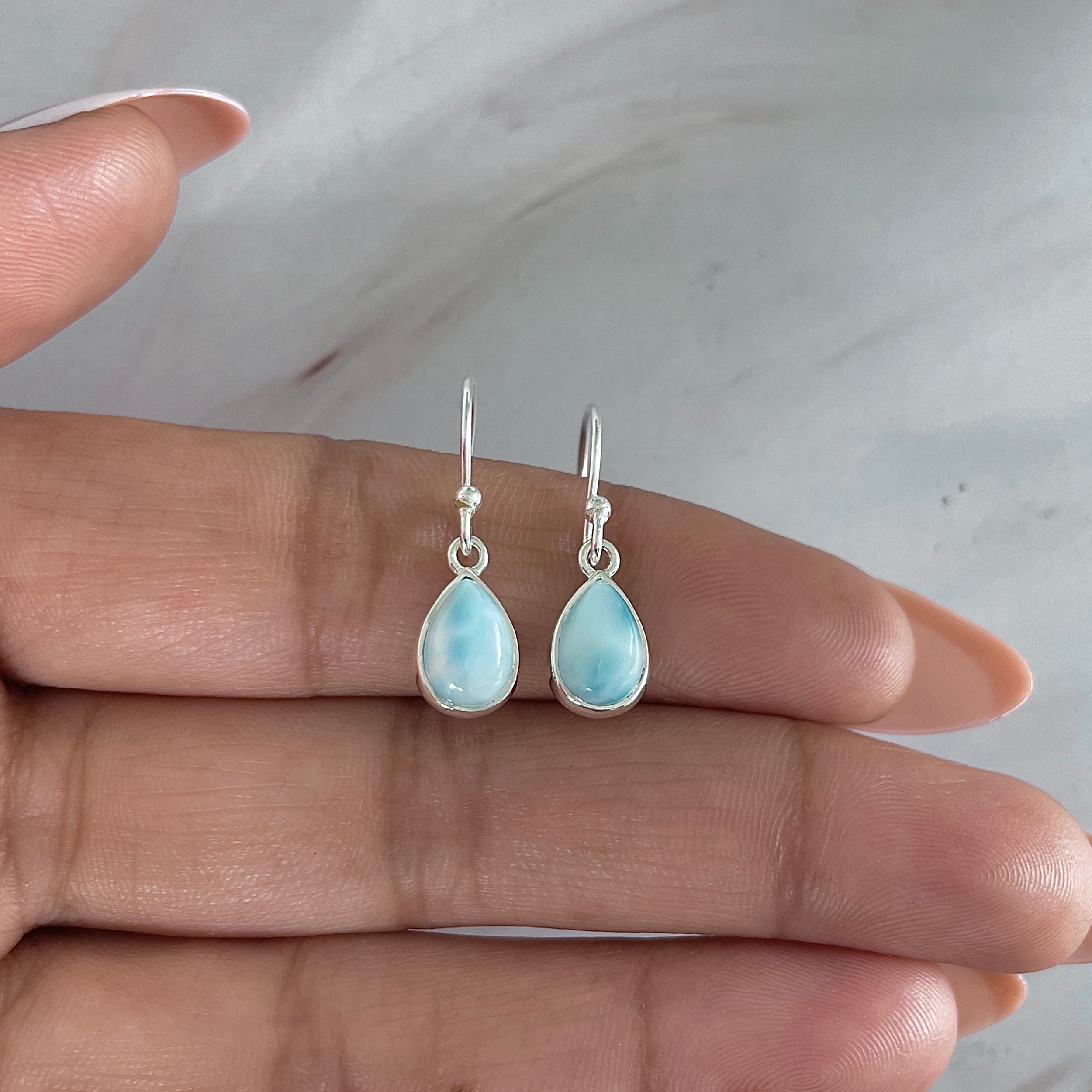 Larimar Earring-(LAR-E-1917.)