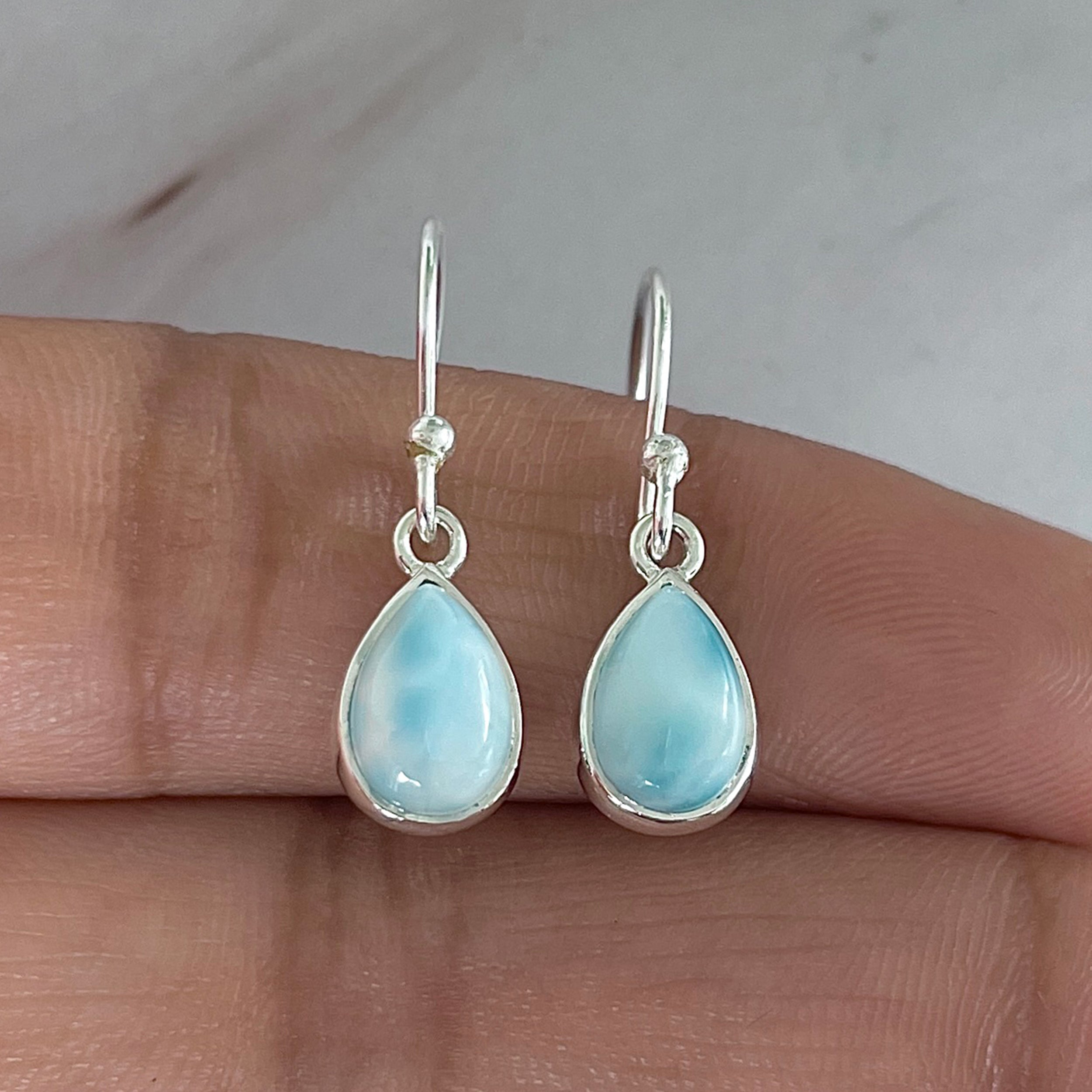 Larimar Earring-(LAR-E-1917.)