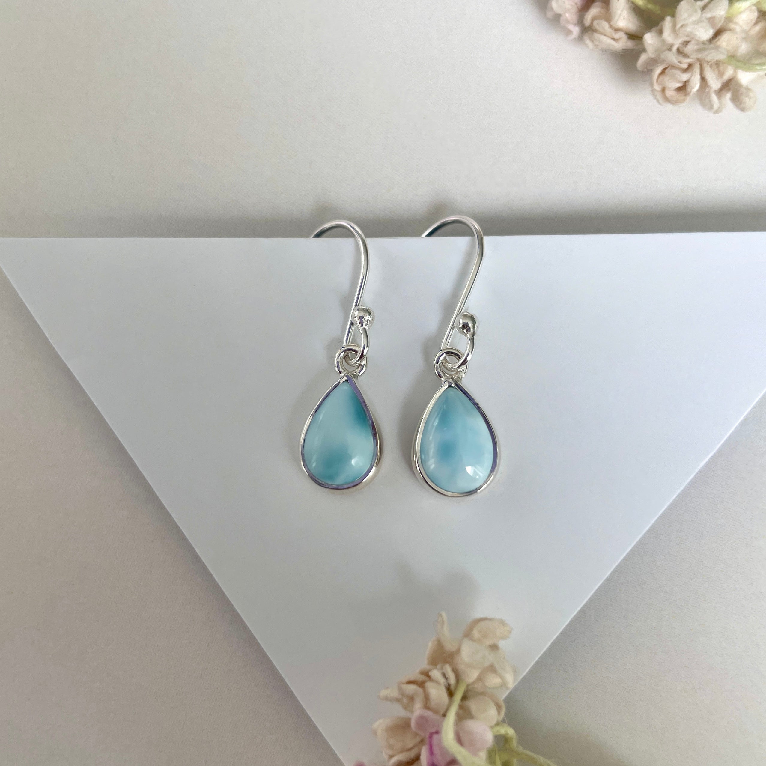 Larimar Earring-(LAR-E-1917.)