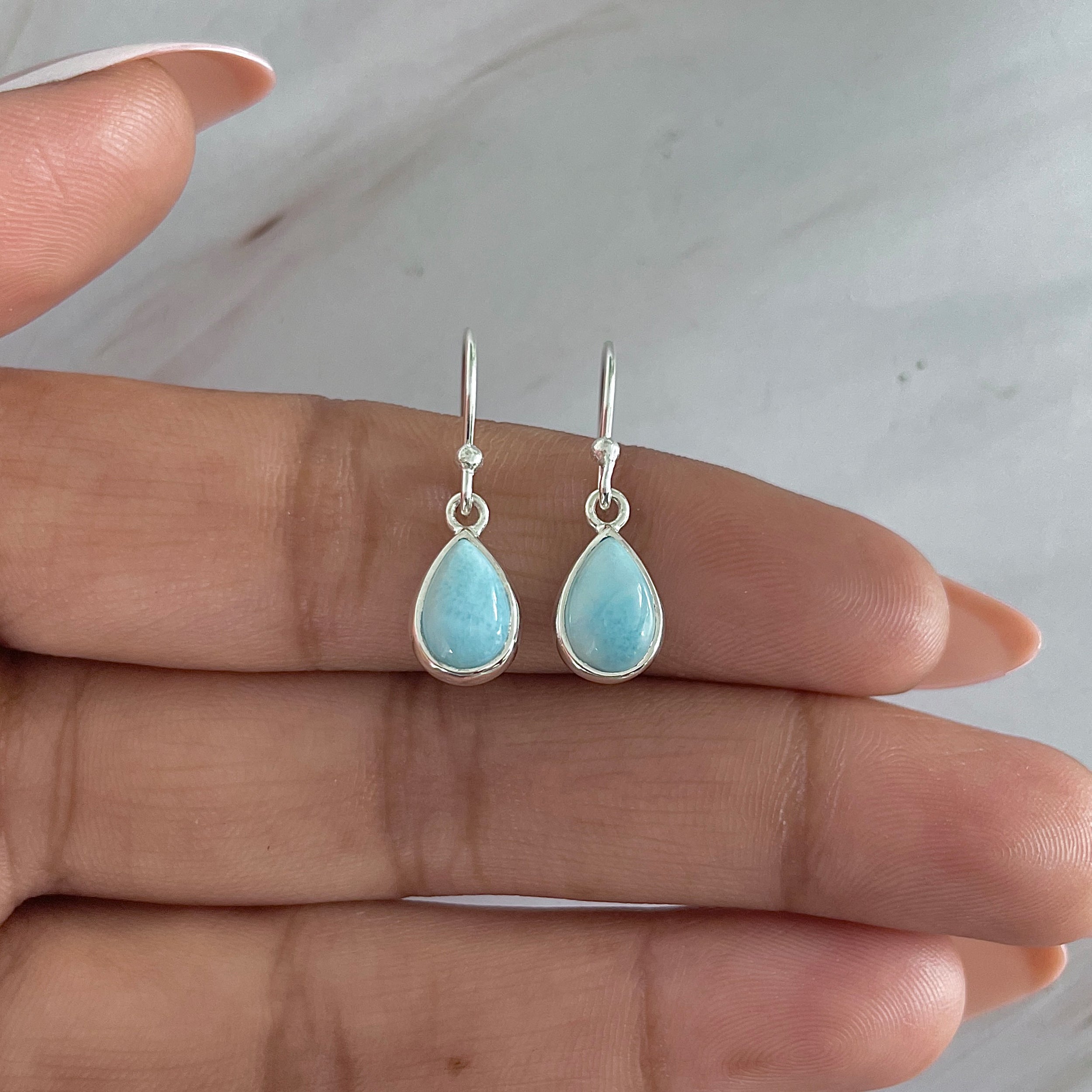 Larimar Earring-(LAR-E-1918.)