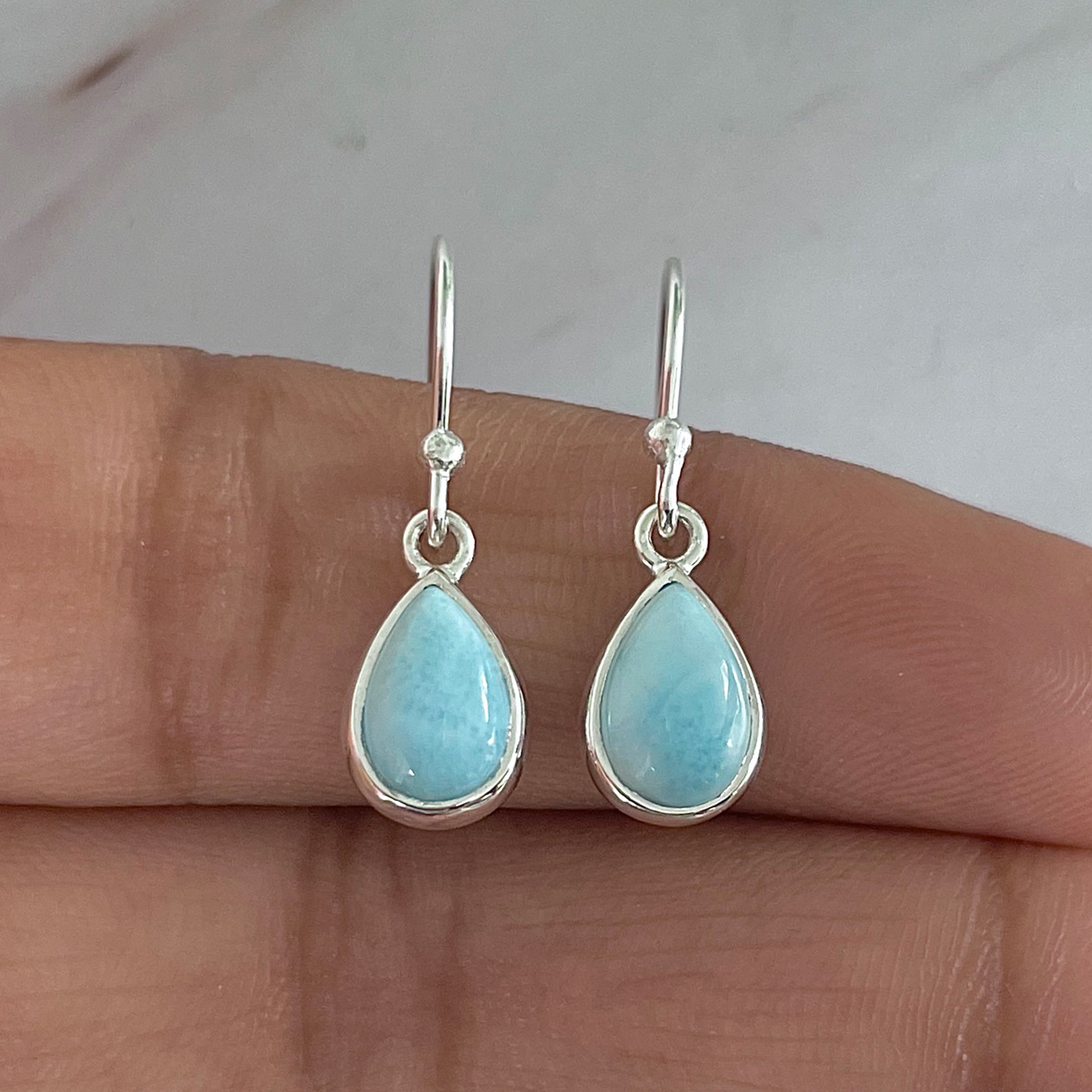 Larimar Earring-(LAR-E-1918.)