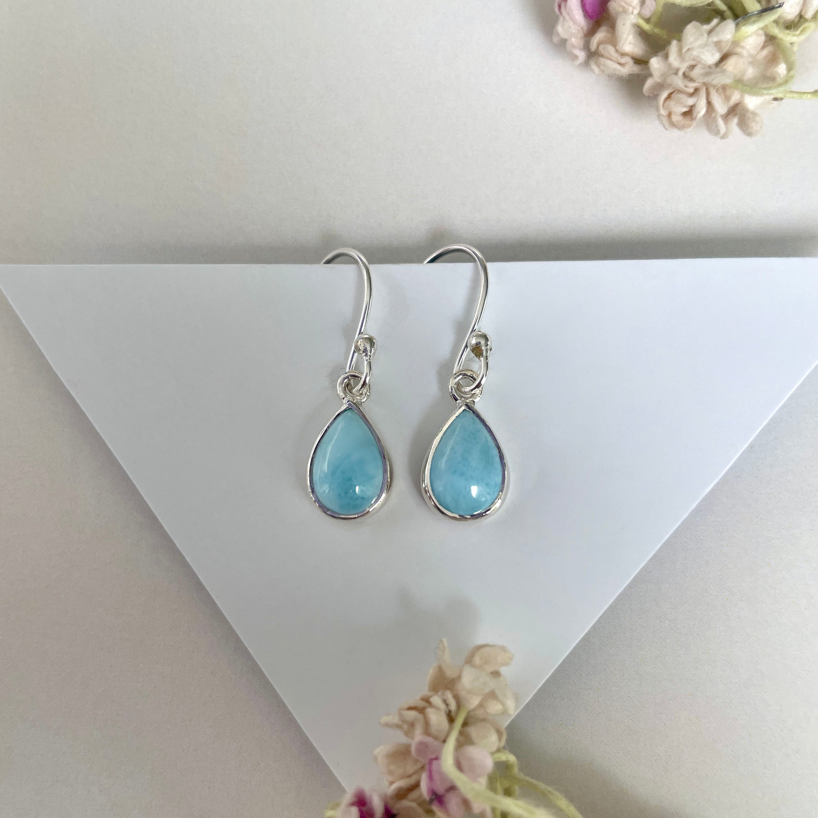 Larimar Earring-(LAR-E-1918.)