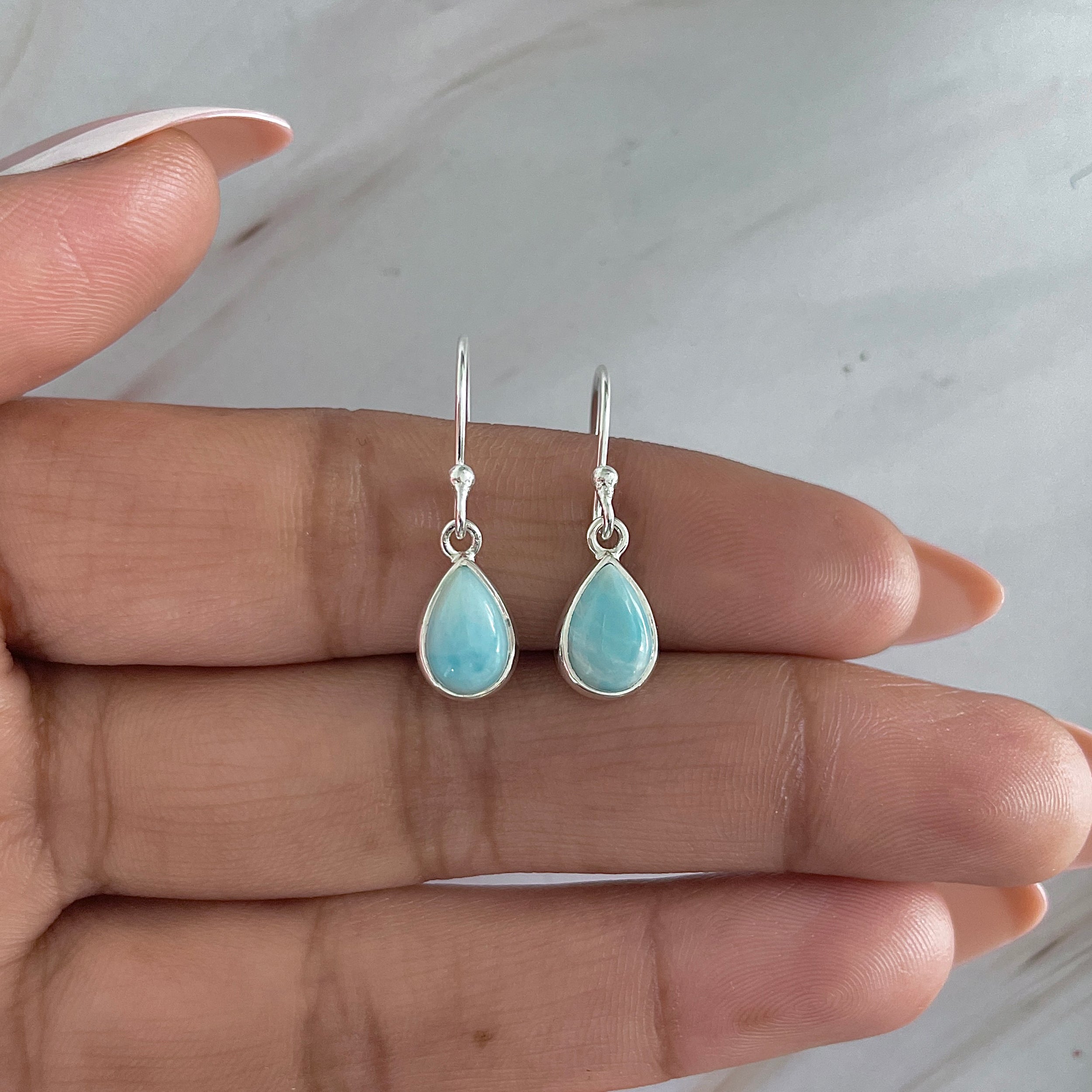 Larimar Earring-(LAR-E-1919.)