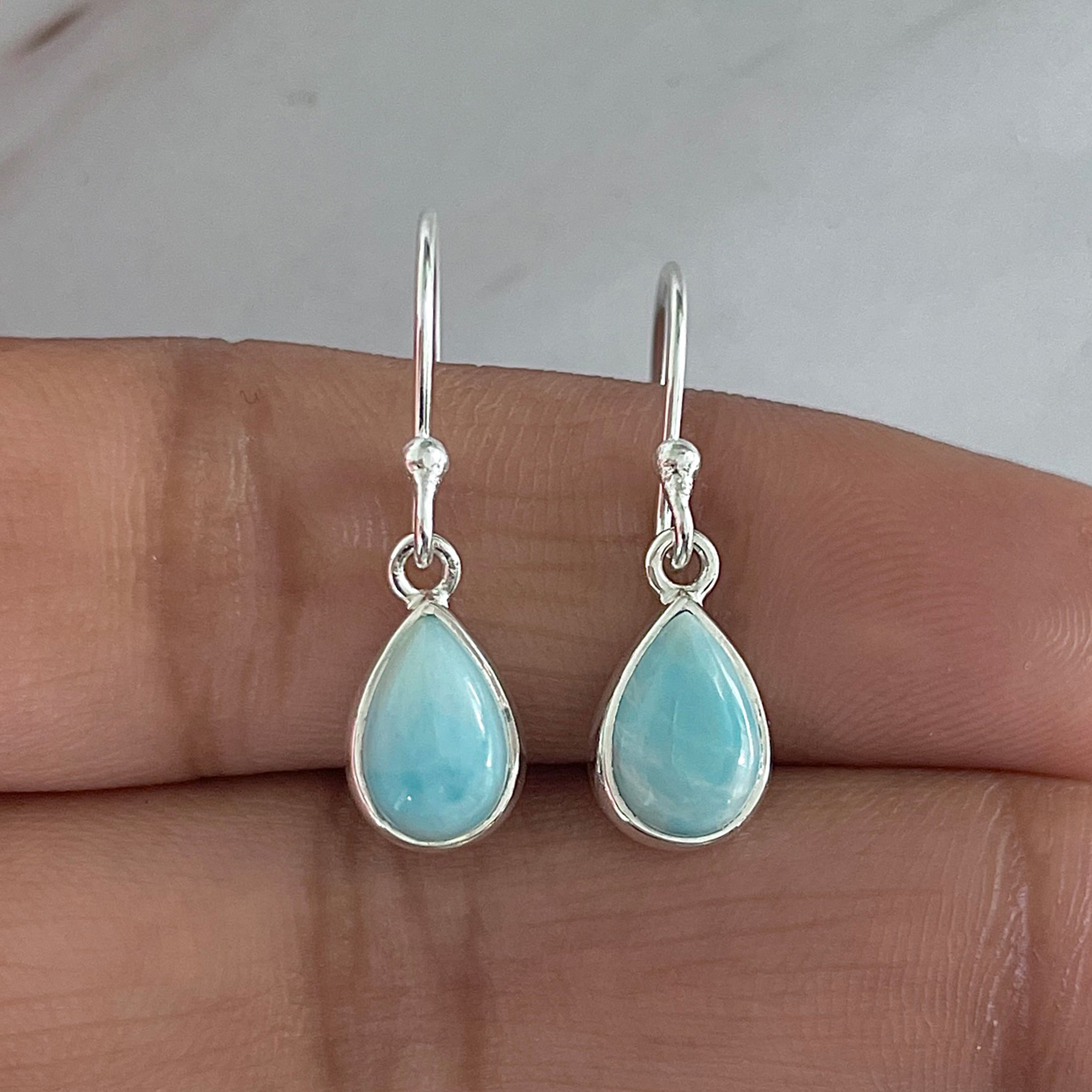 Larimar Earring-(LAR-E-1919.)