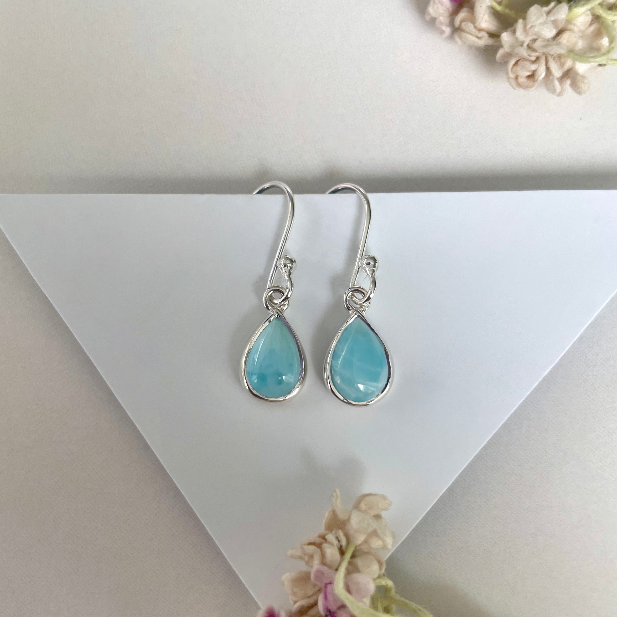 Larimar Earring-(LAR-E-1919.)