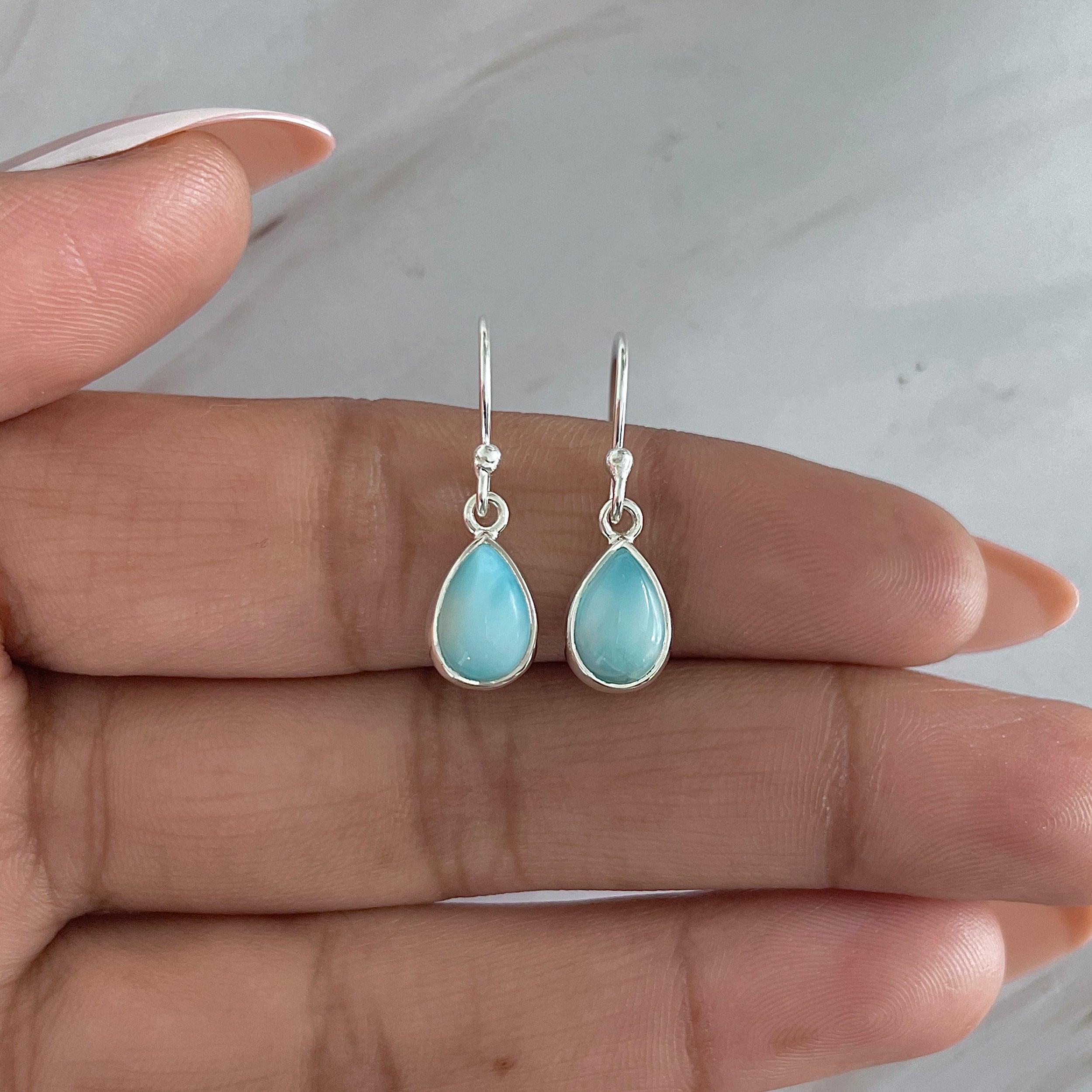 Larimar Earring-(LAR-E-1920.)