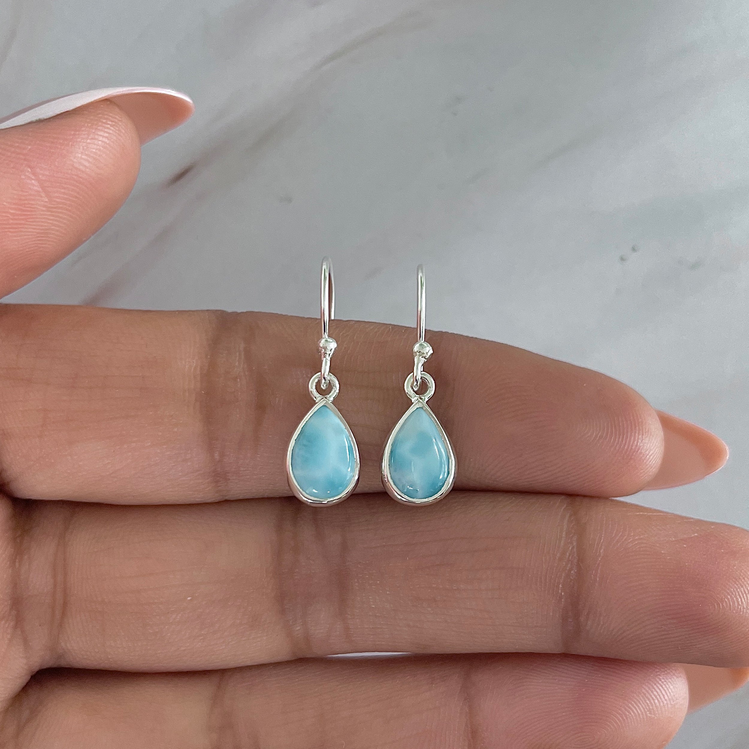 Larimar Earring-(LAR-E-1921.)