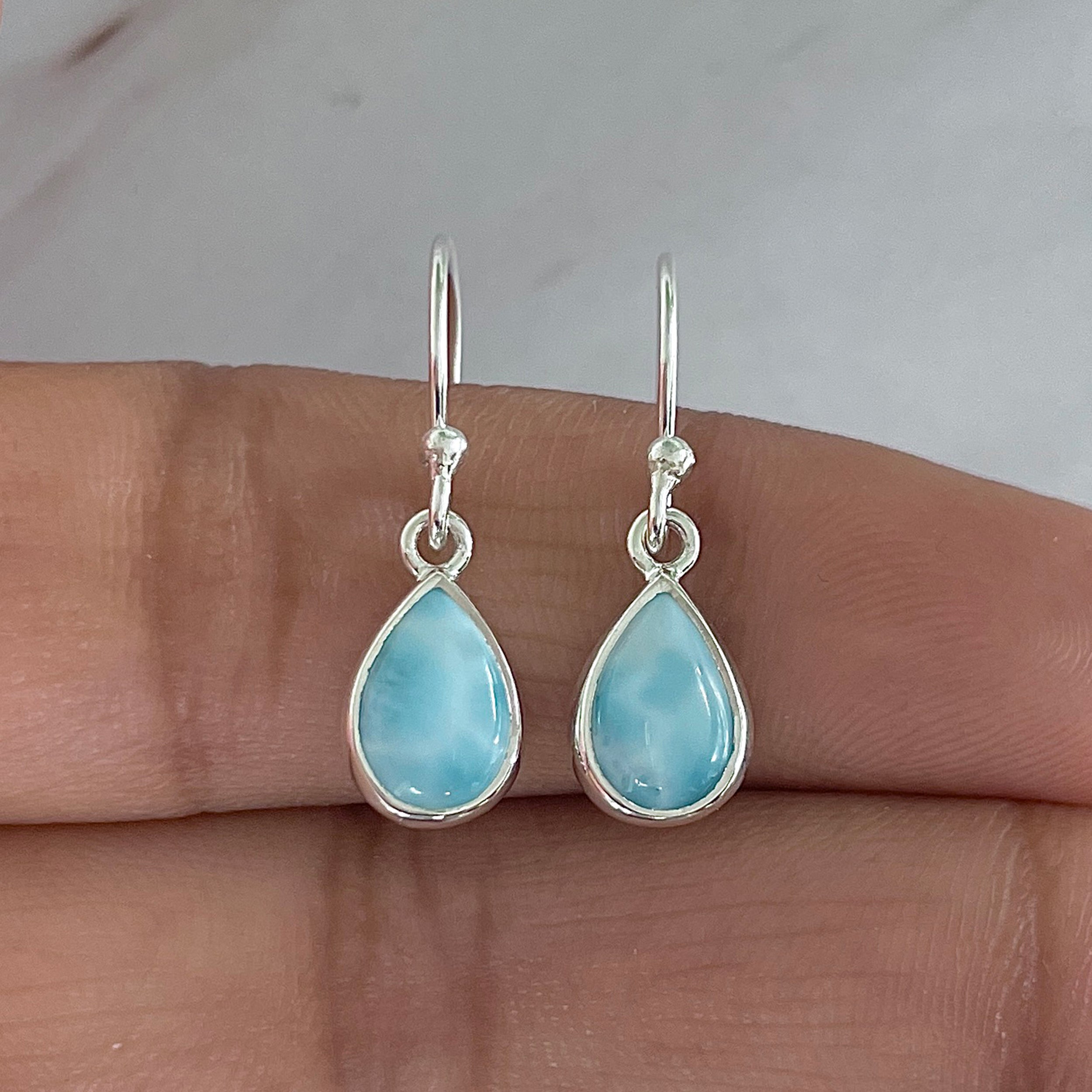 Larimar Earring-(LAR-E-1921.)