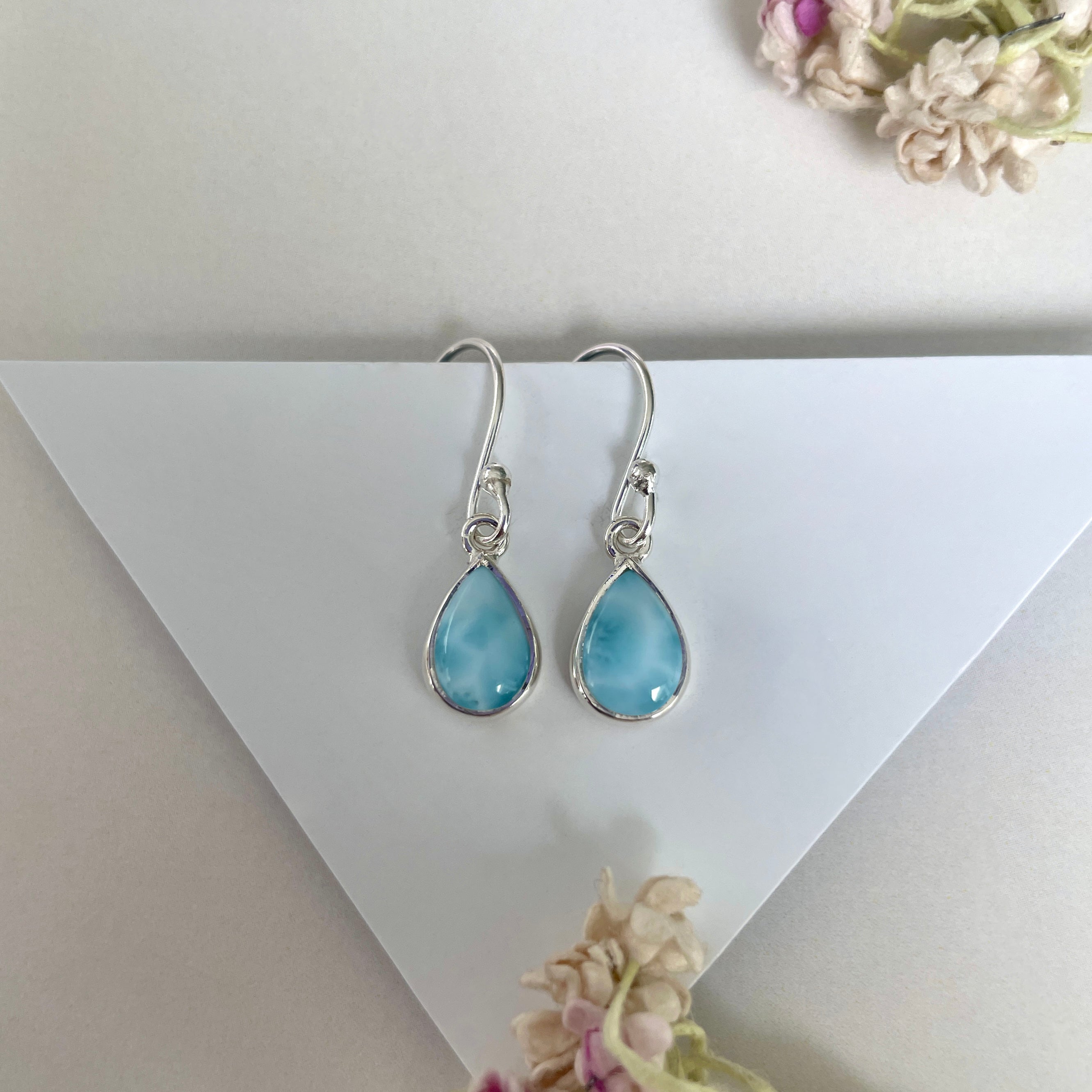 Larimar Earring-(LAR-E-1921.)