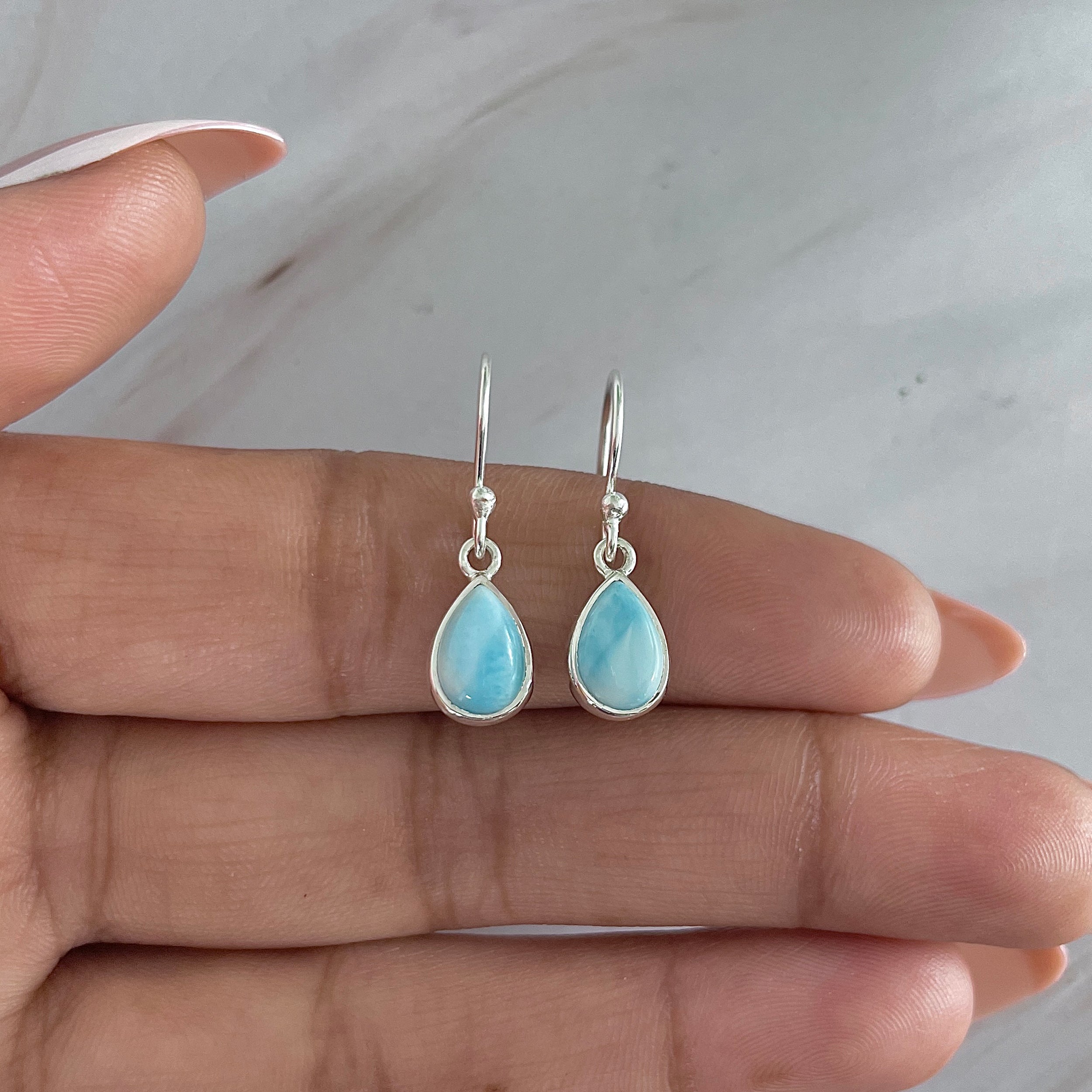 Larimar Earring-(LAR-E-1922.)