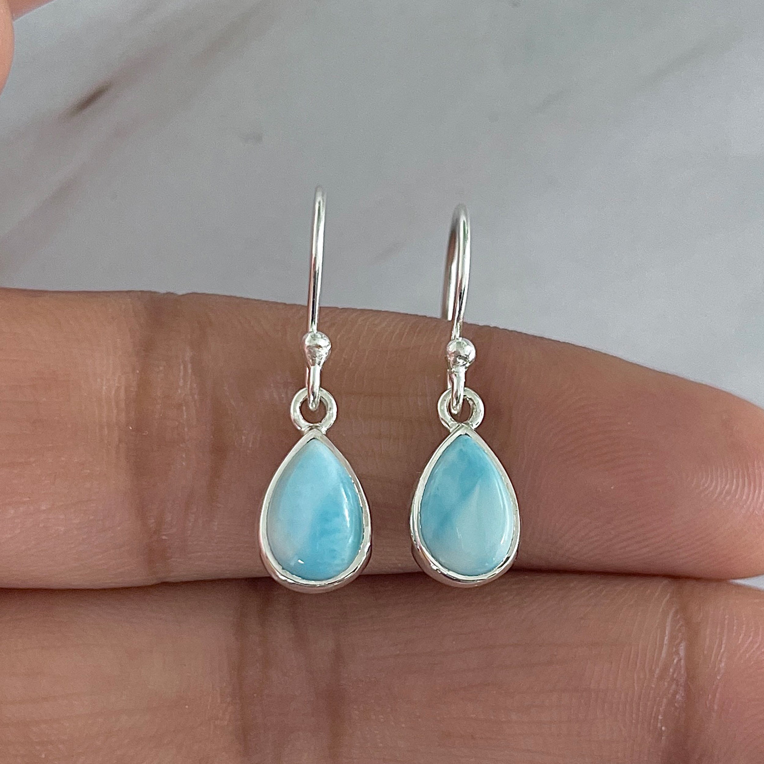 Larimar Earring-(LAR-E-1922.)
