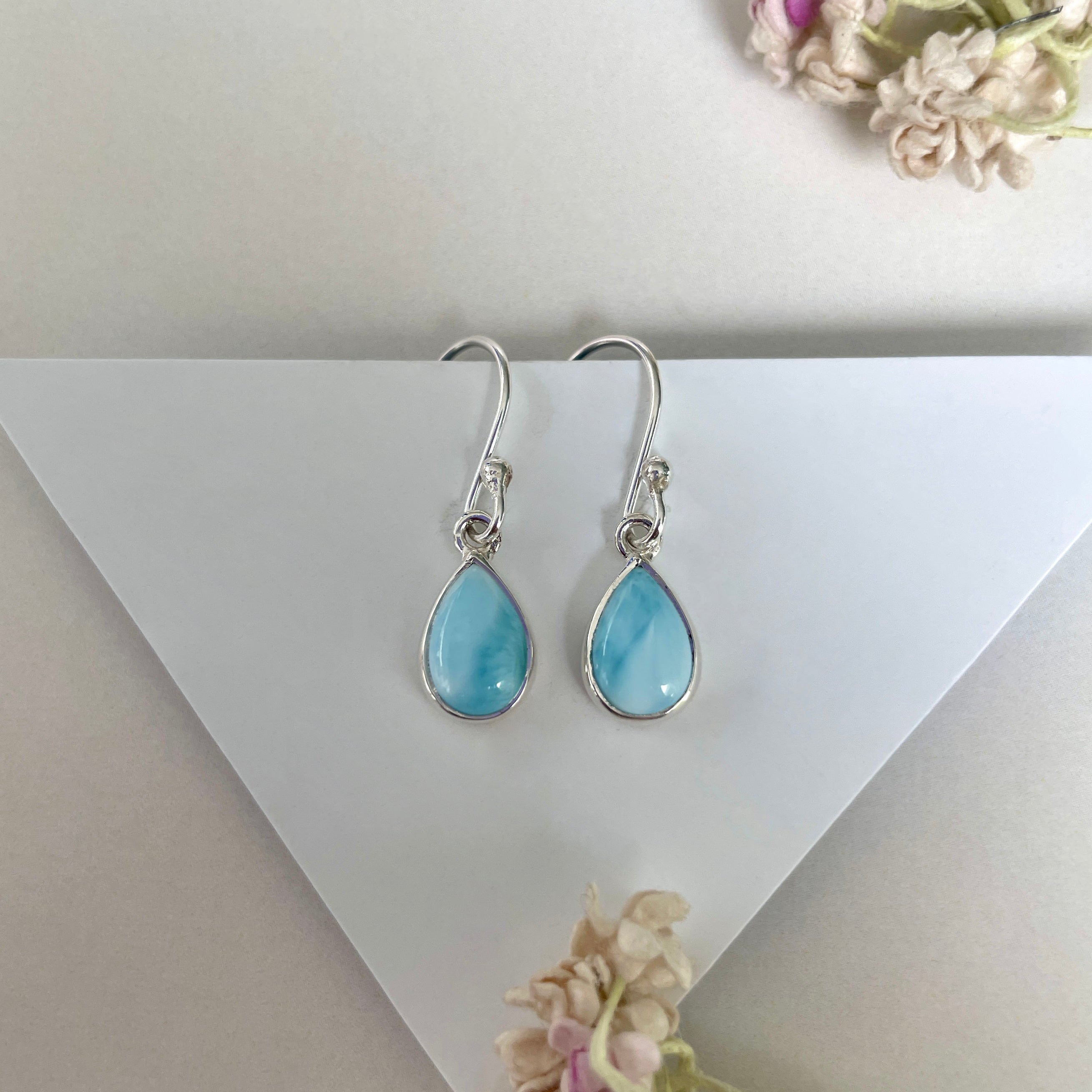 Larimar Earring-(LAR-E-1922.)