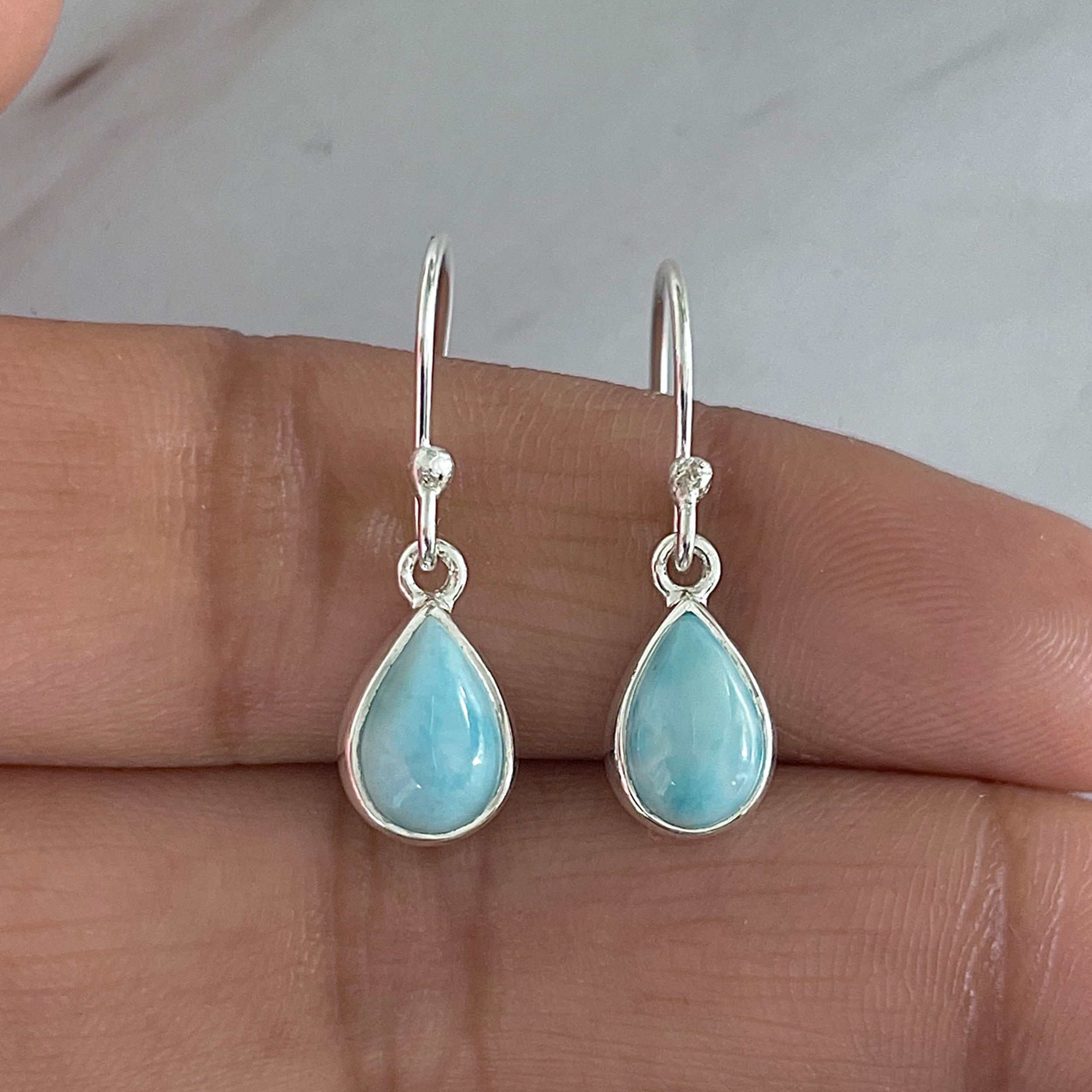 Larimar Earring-(LAR-E-1923.)