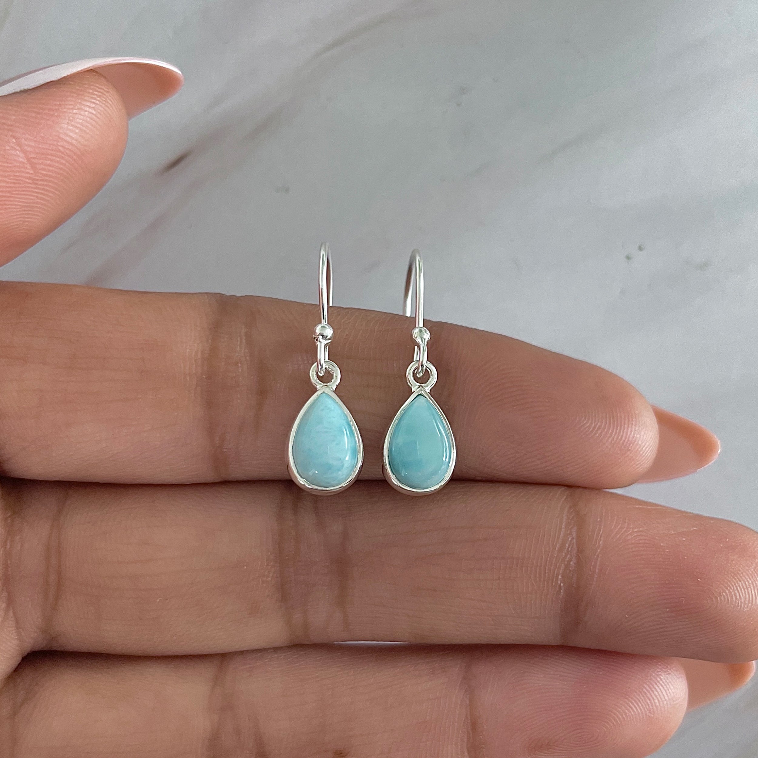 Larimar Earring-(LAR-E-1924.)