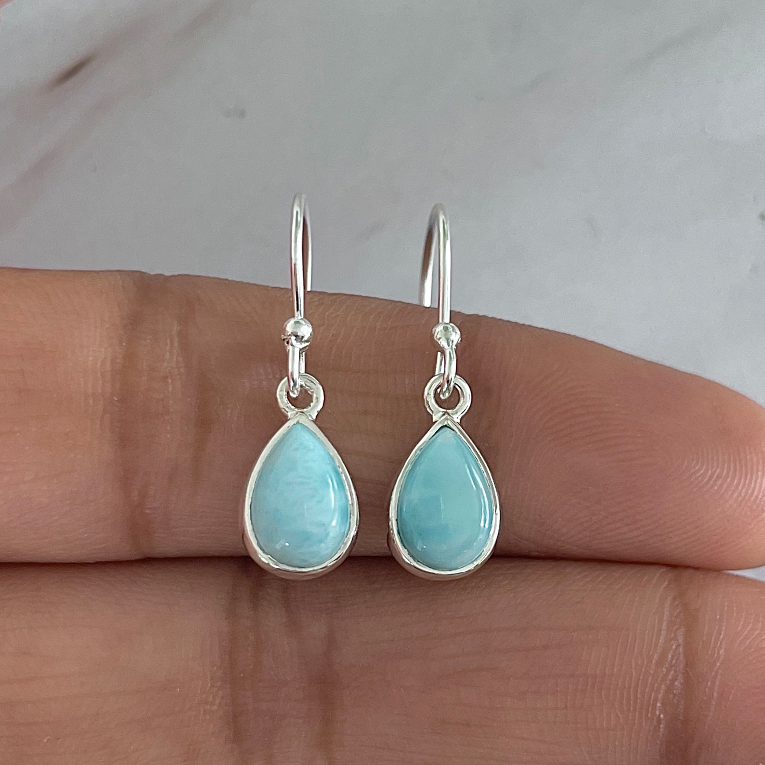 Larimar Earring-(LAR-E-1924.)
