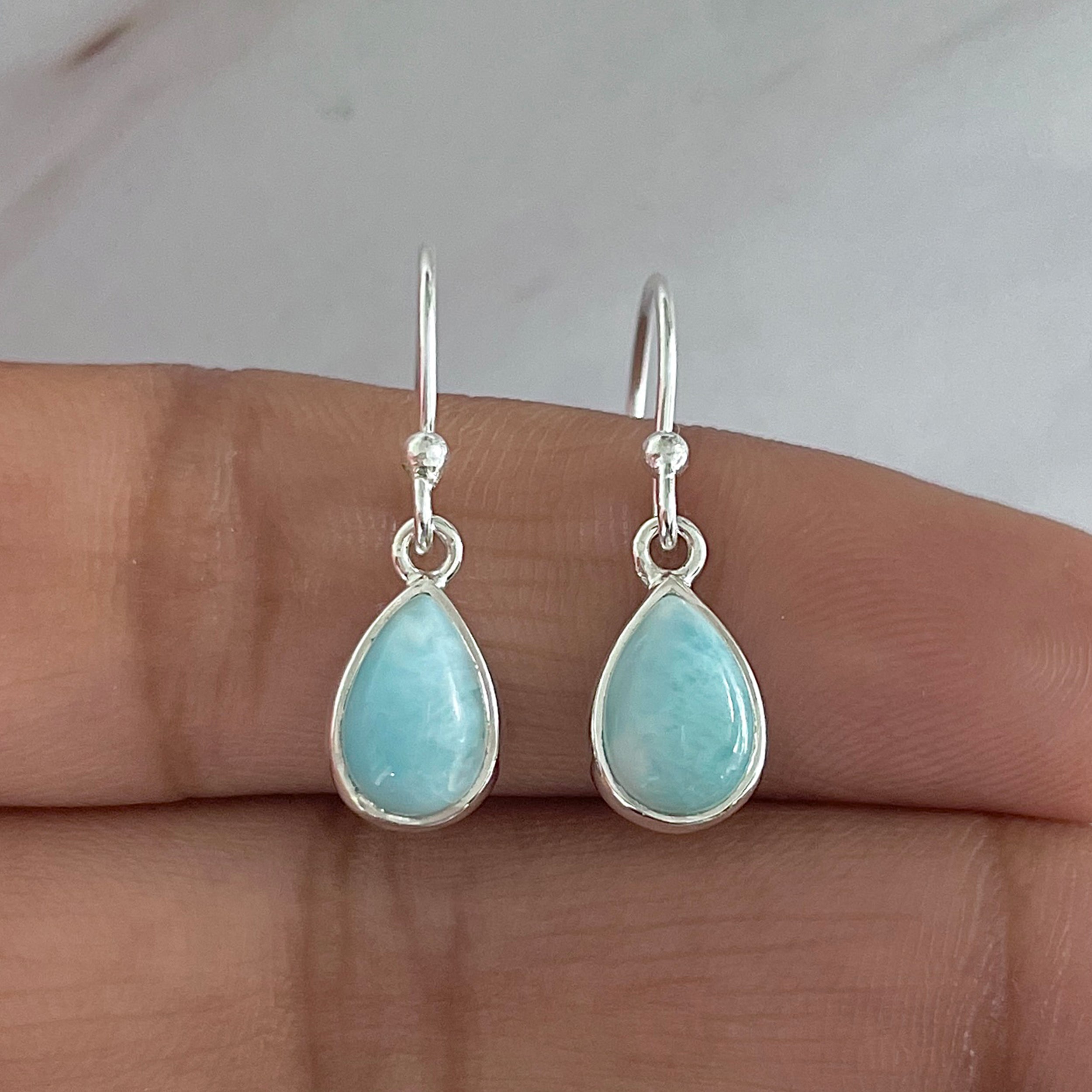Larimar Earring-(LAR-E-1925.)