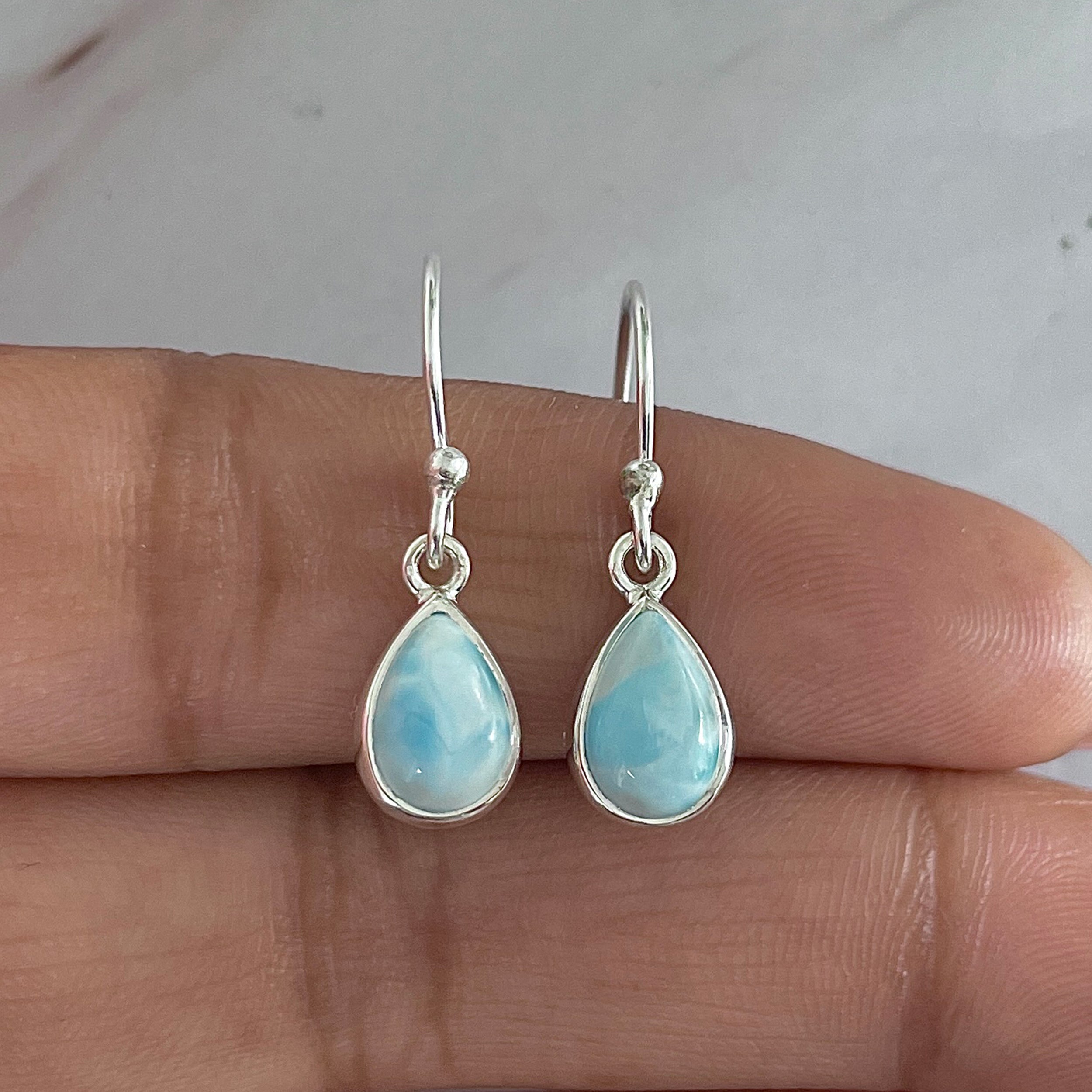 Larimar Earring-(LAR-E-1926.)