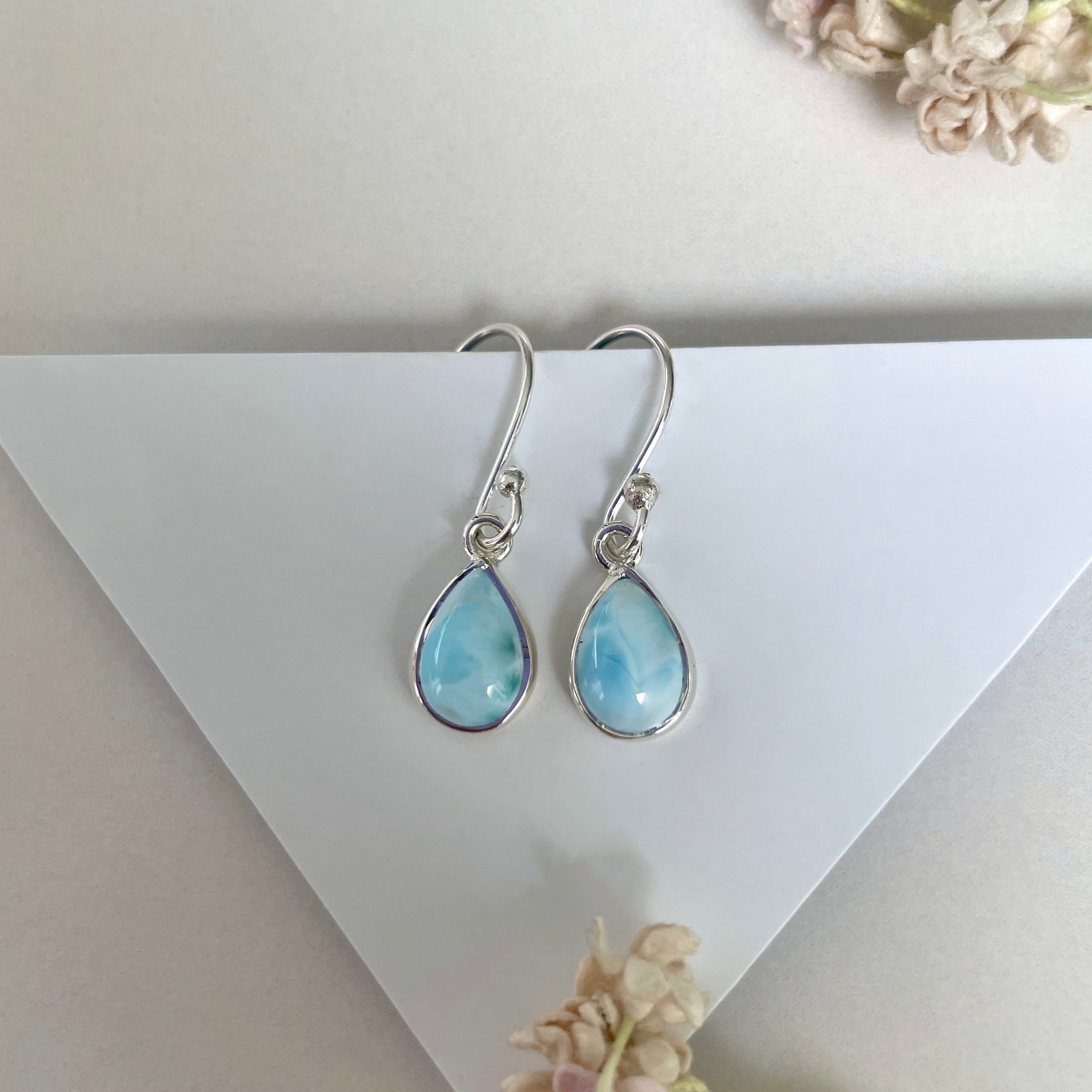 Larimar Earring-(LAR-E-1926.)