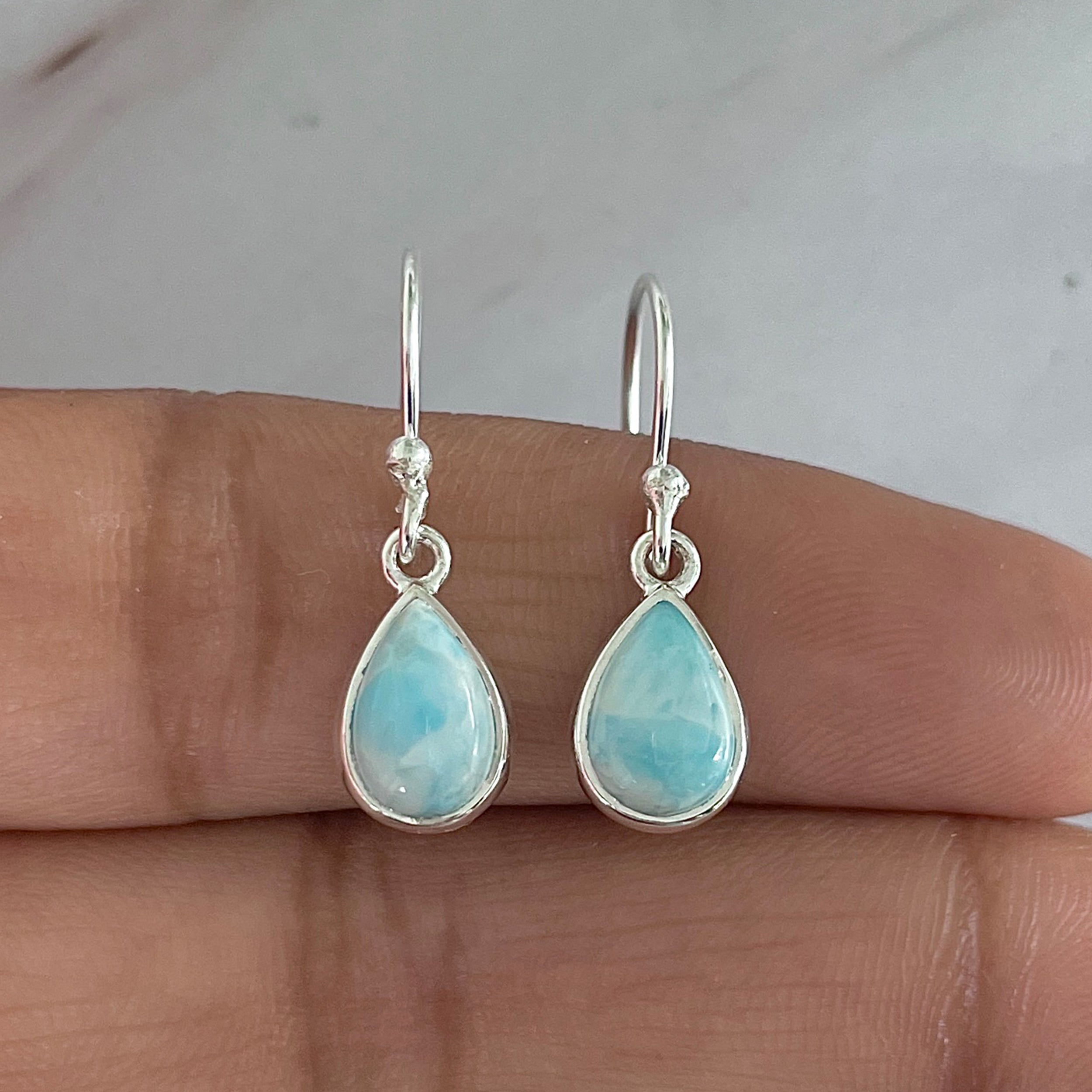 Larimar Earring-(LAR-E-1927.)