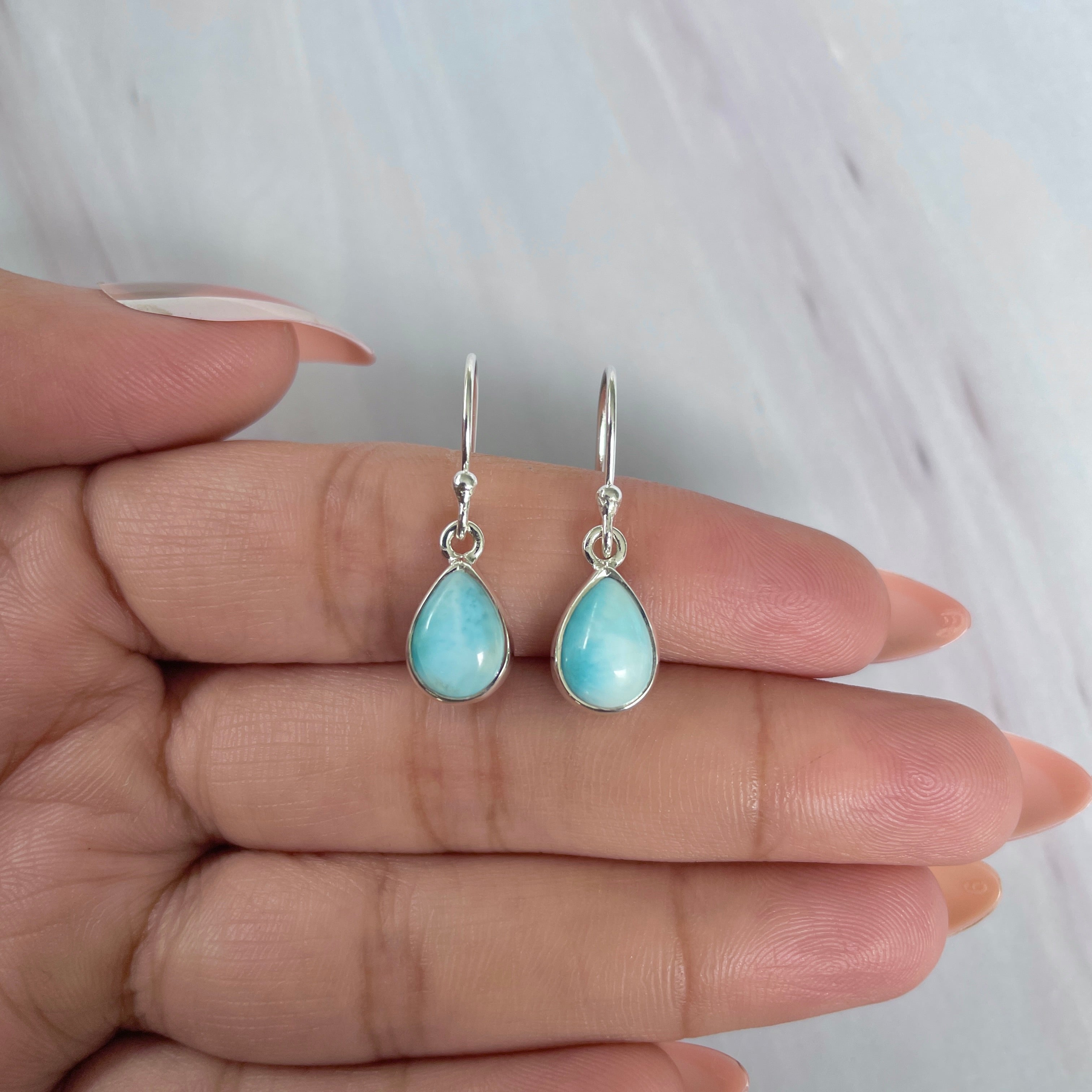 Larimar Earring-(LAR-E-1928.)