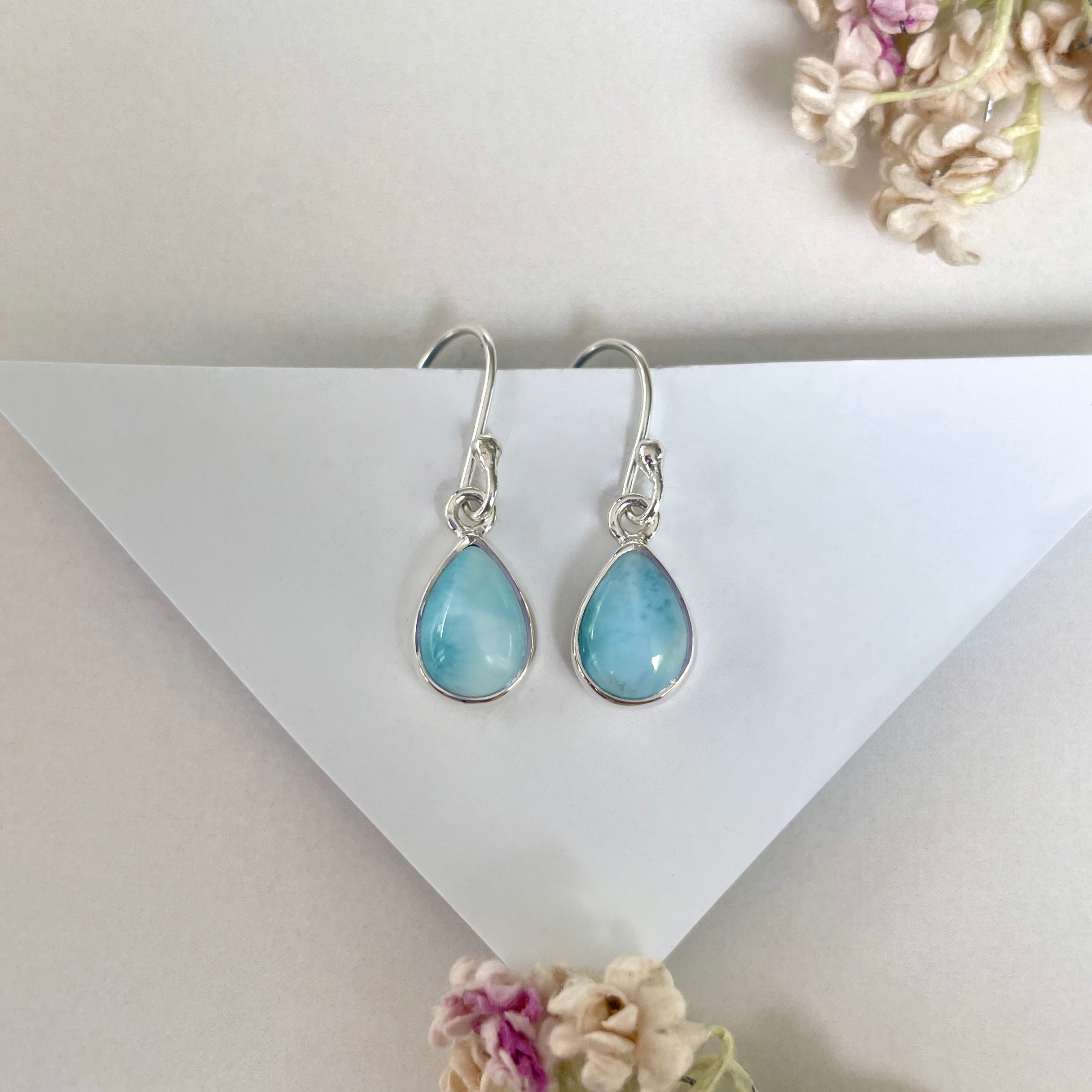 Larimar Earring-(LAR-E-1928.)
