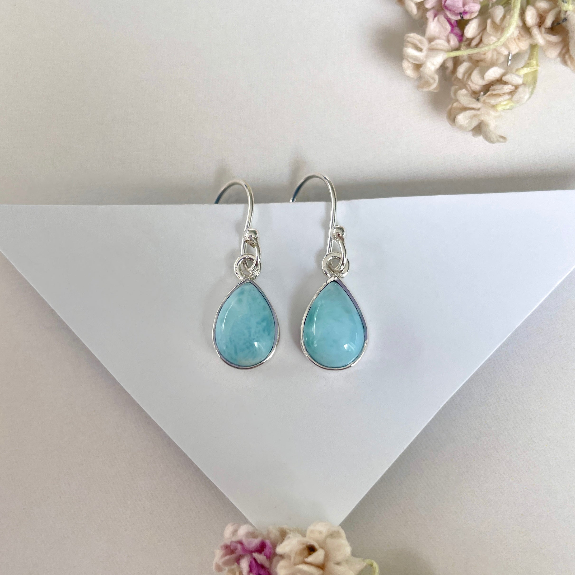 Larimar Earring-(LAR-E-1929.)
