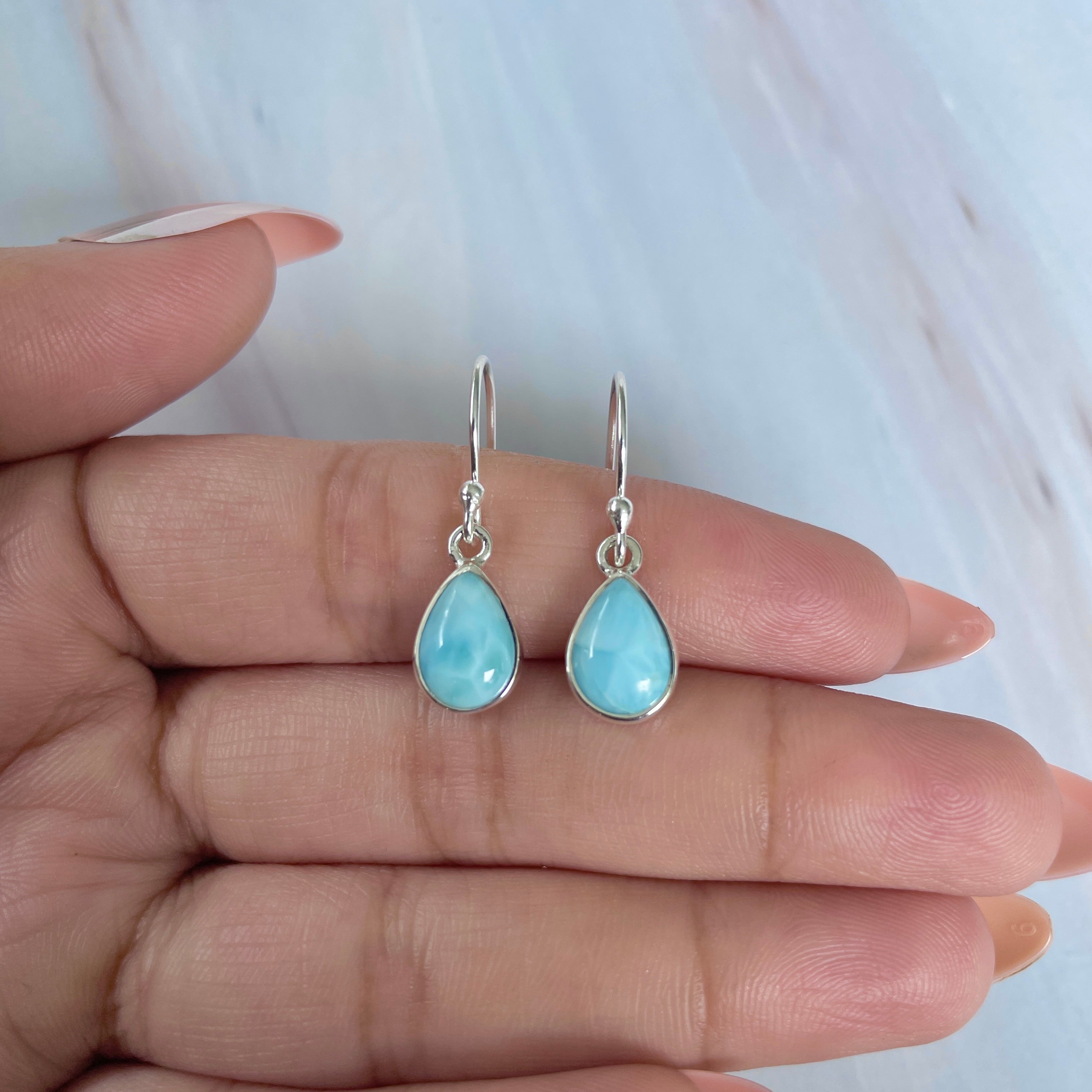 Larimar Earring-(LAR-E-1930.)