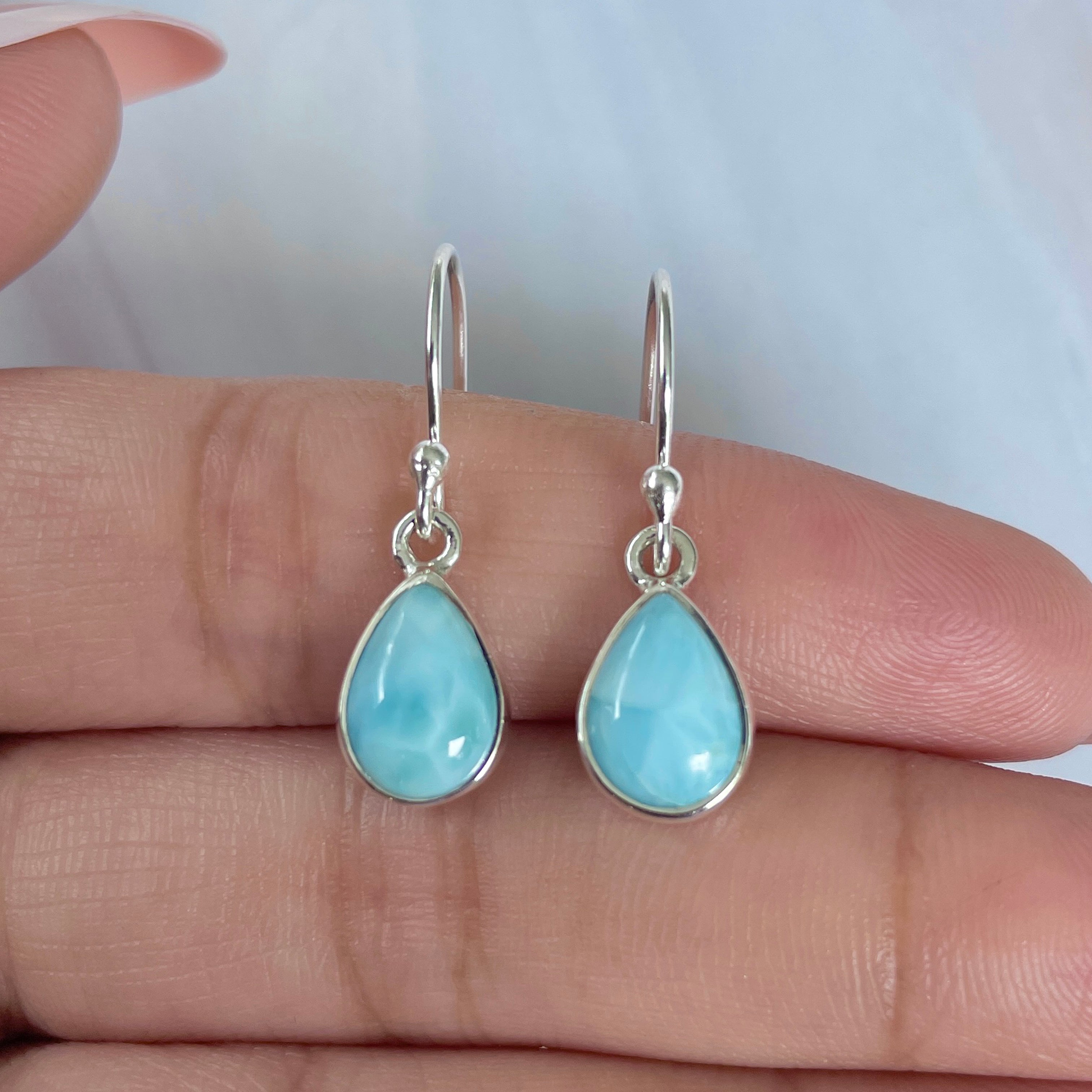 Larimar Earring-(LAR-E-1930.)