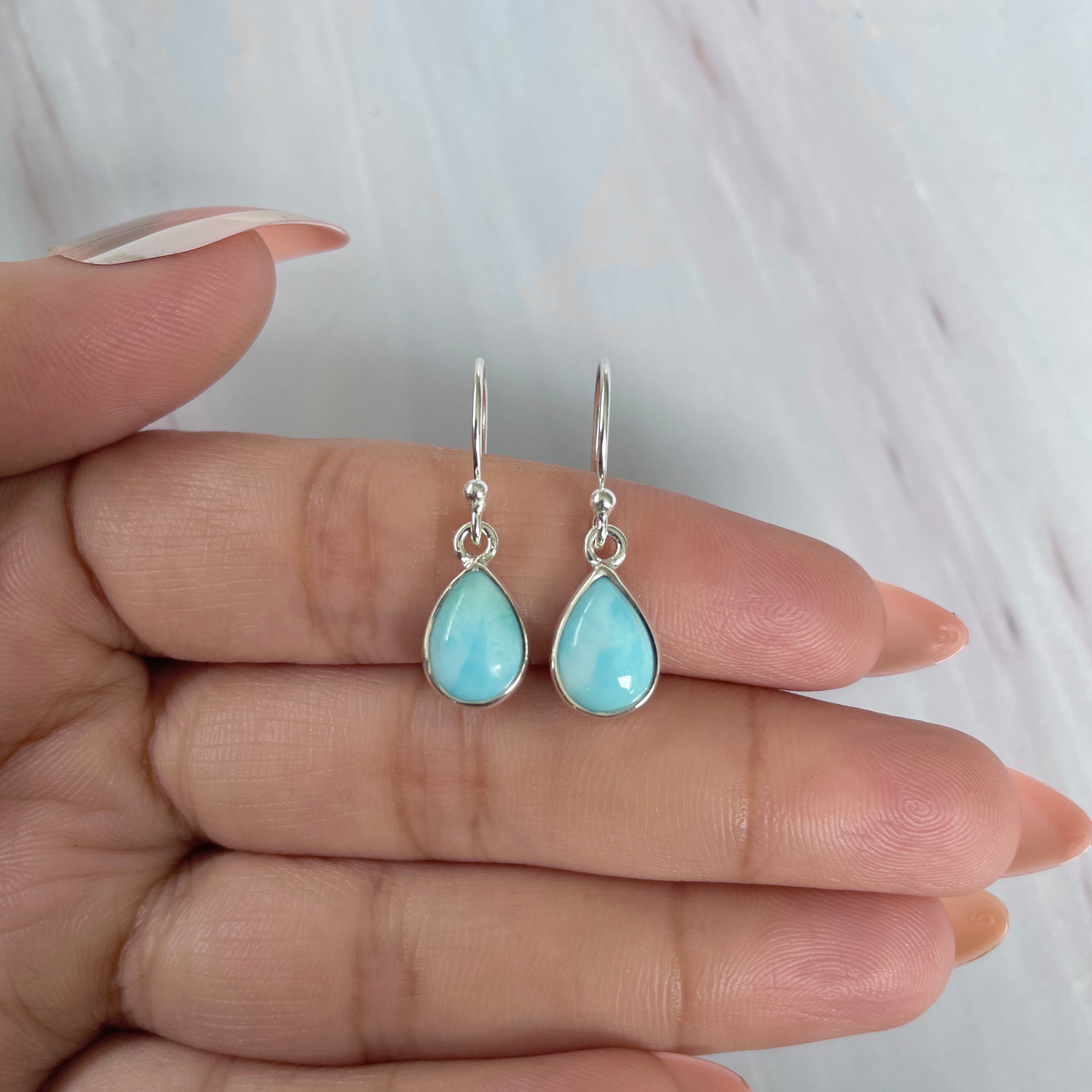 Larimar Earring-(LAR-E-1931.)