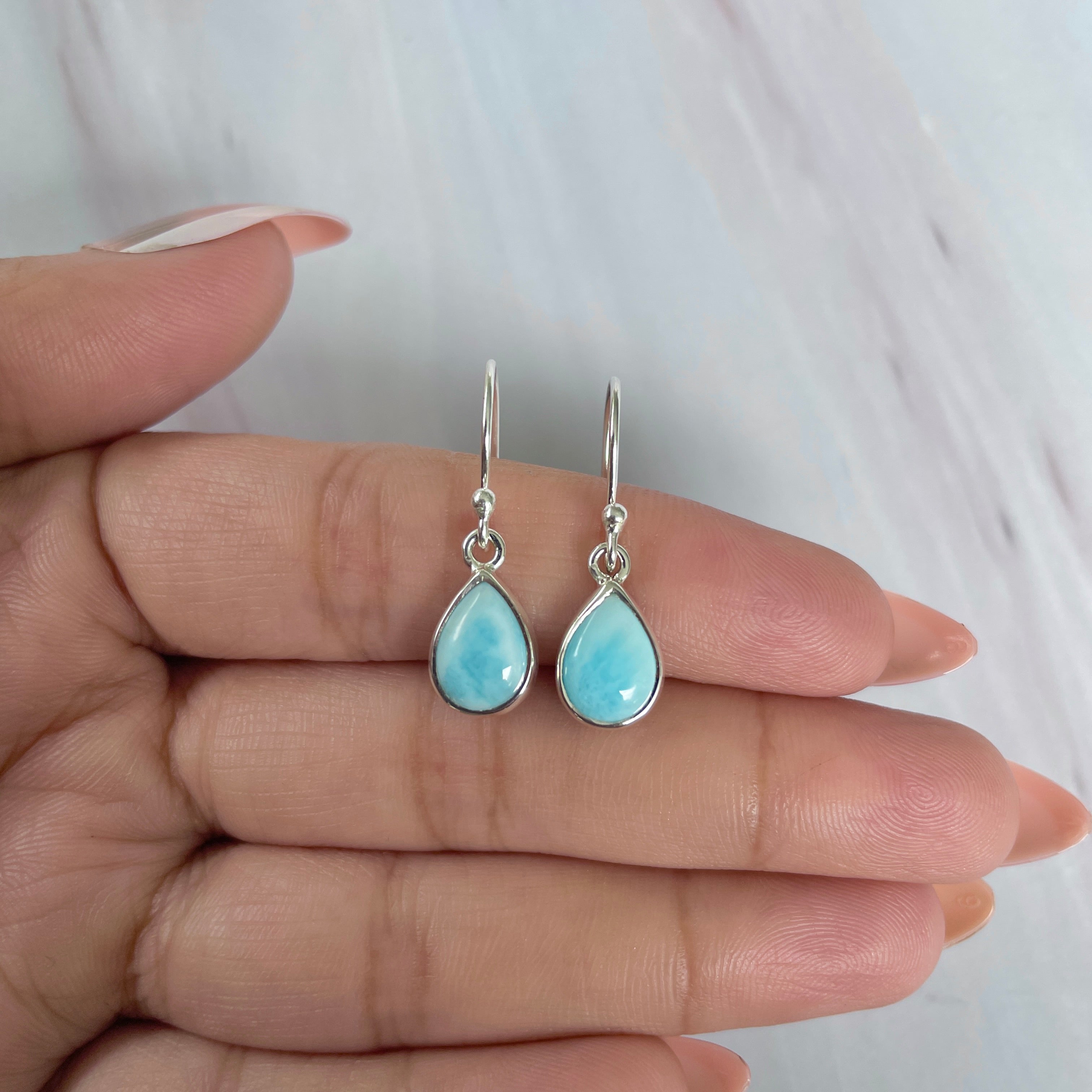 Larimar Earring-(LAR-E-1932.)