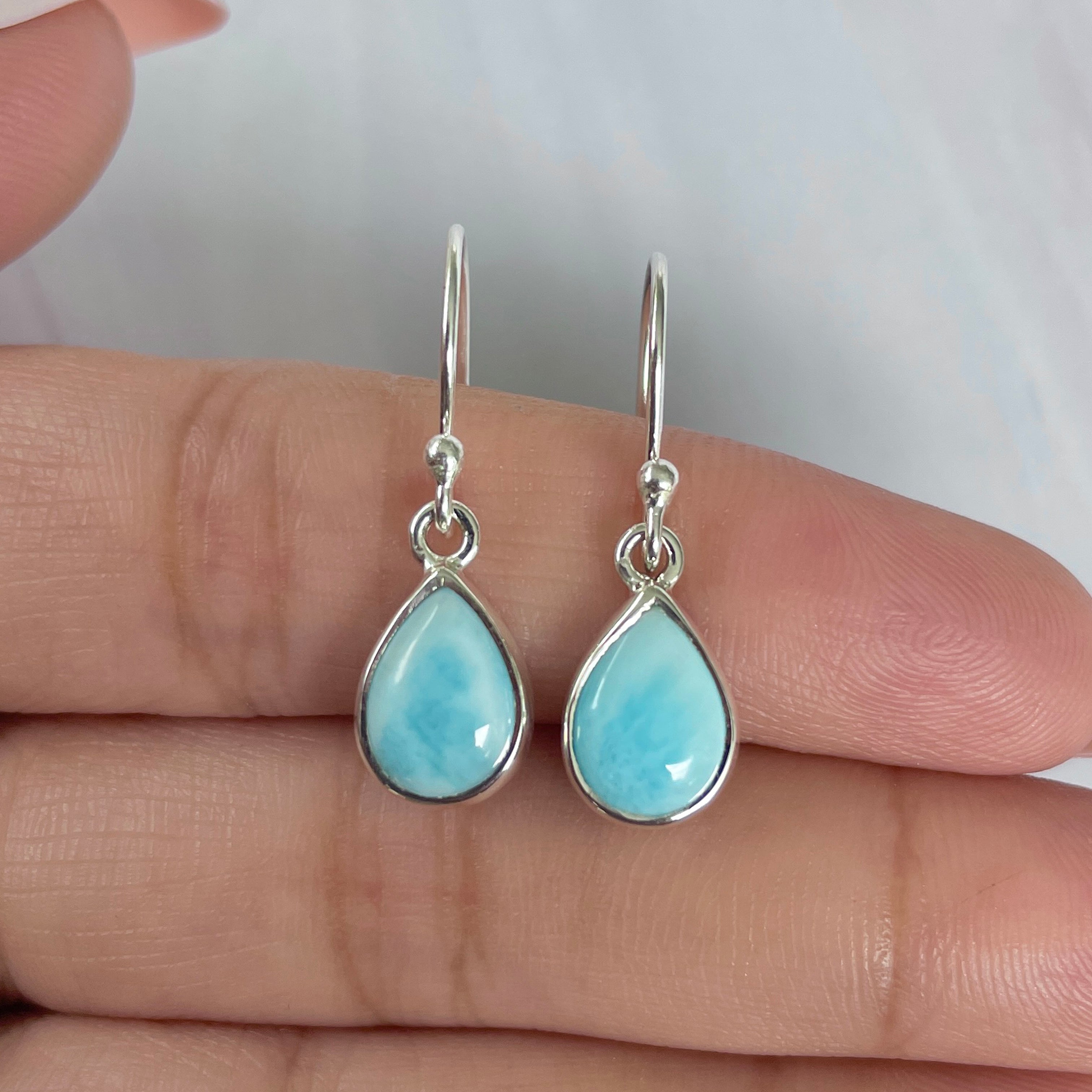 Larimar Earring-(LAR-E-1932.)