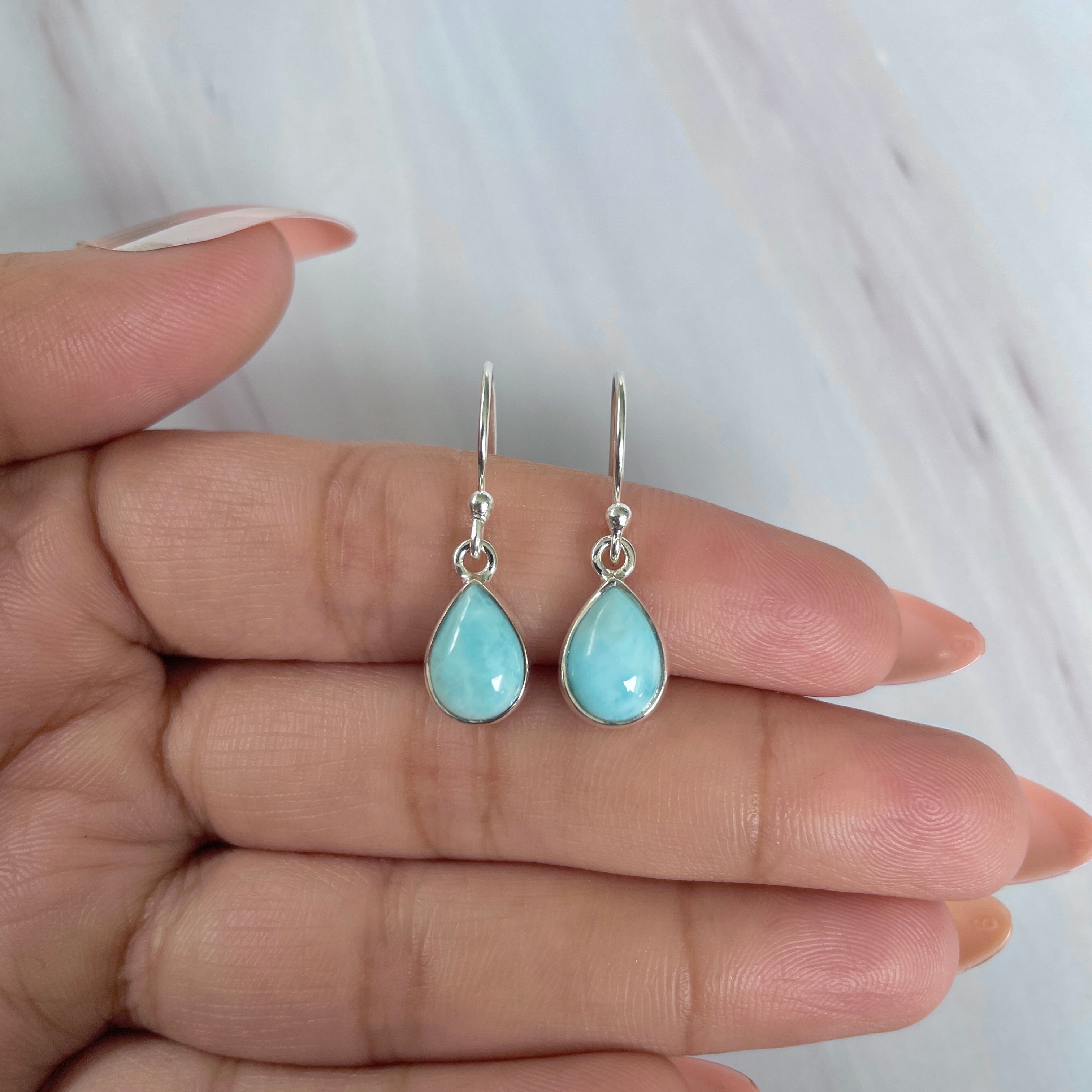 Larimar Earring-(LAR-E-1933.)