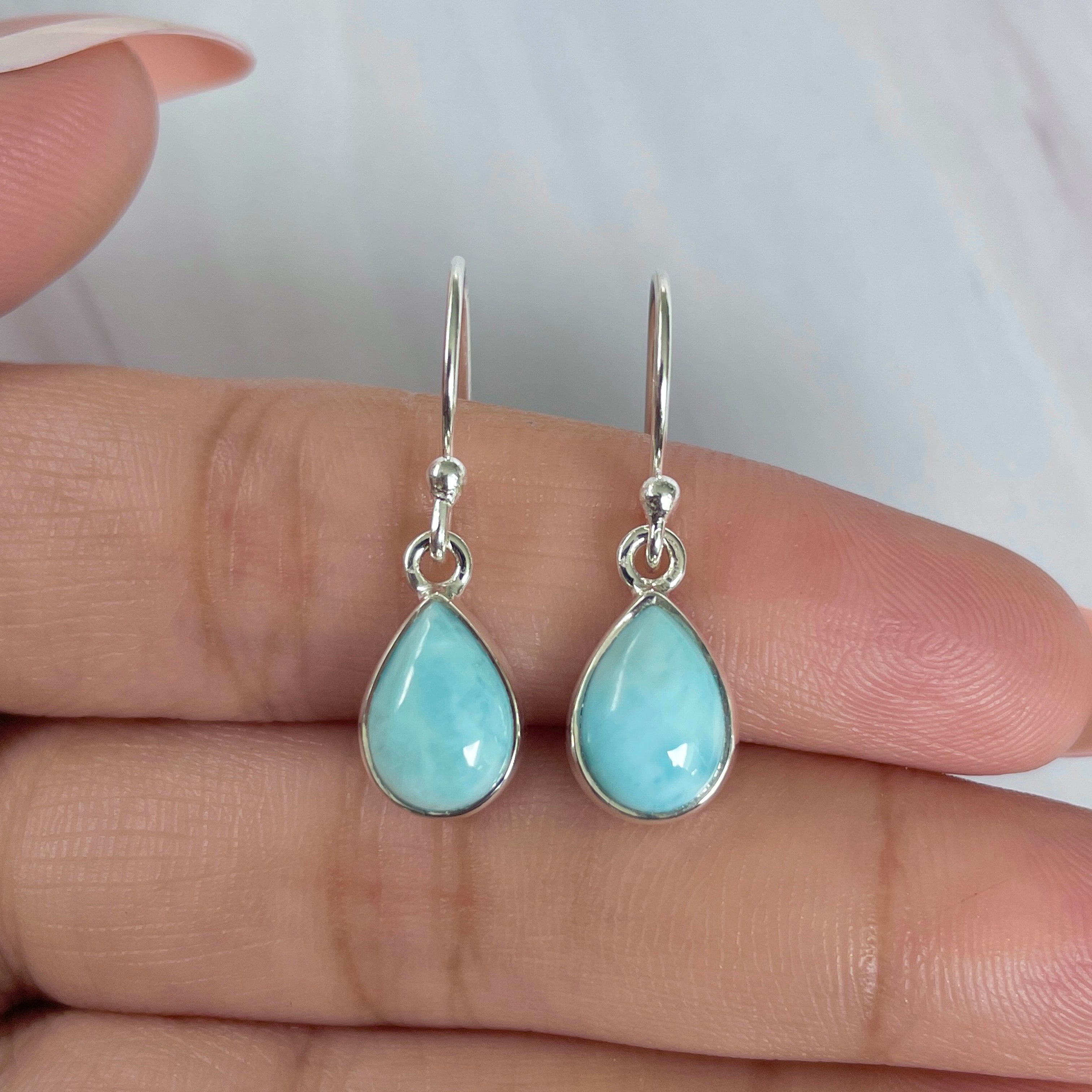 Larimar Earring-(LAR-E-1933.)